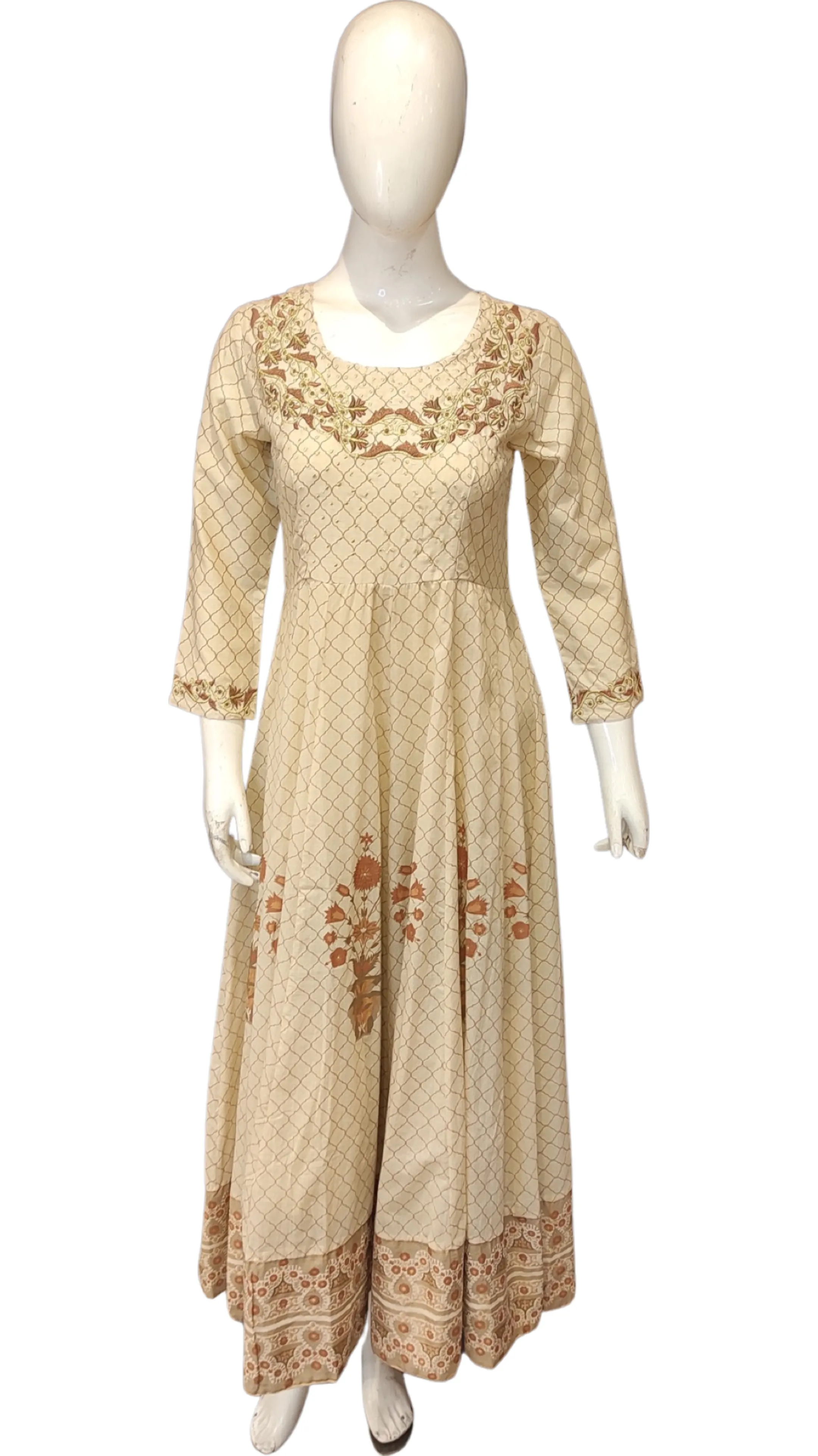 Cotton Suit with Zari Embroidery