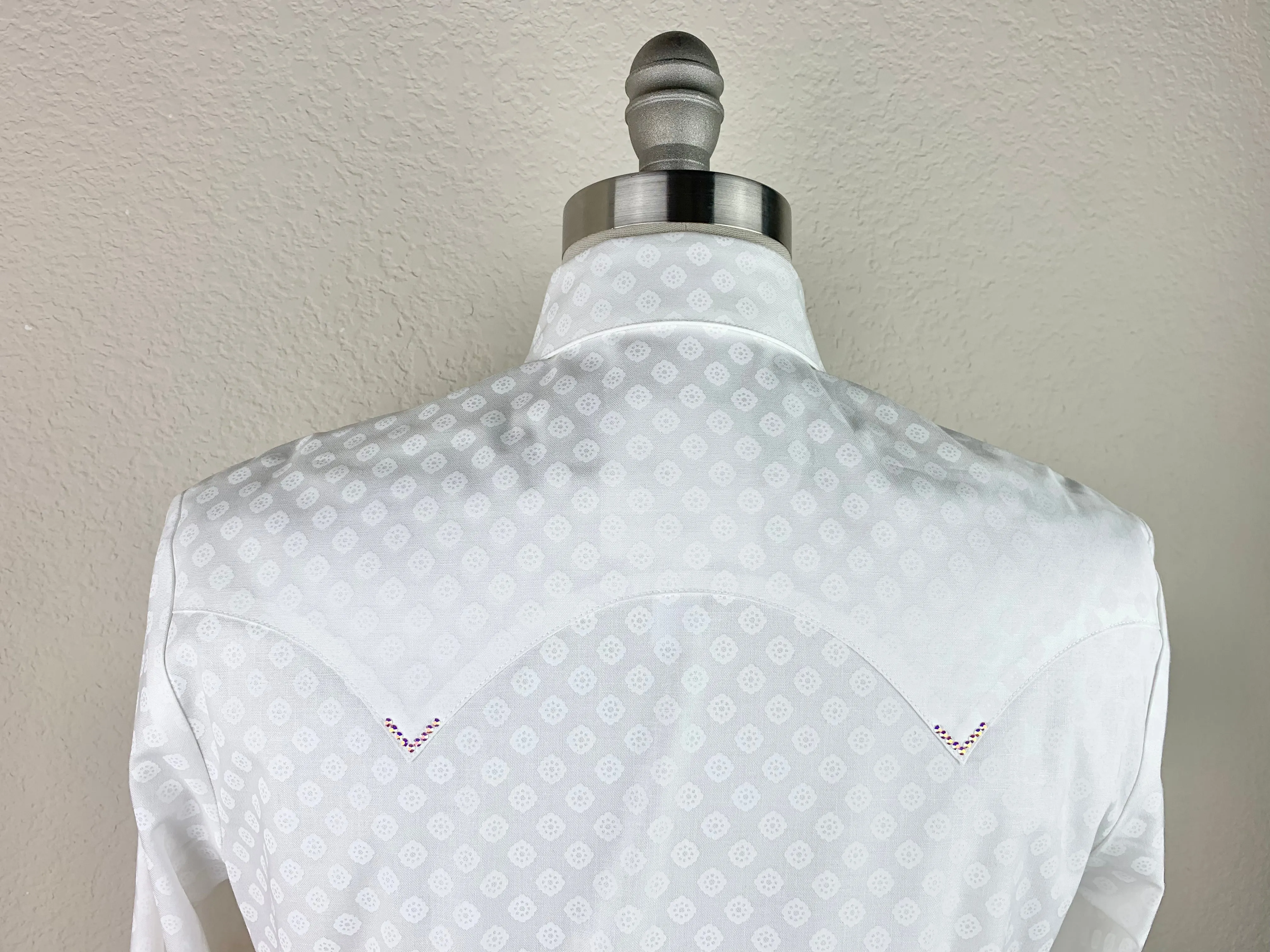 CR Western Pro Crisp White on White Dots - FINAL SALE