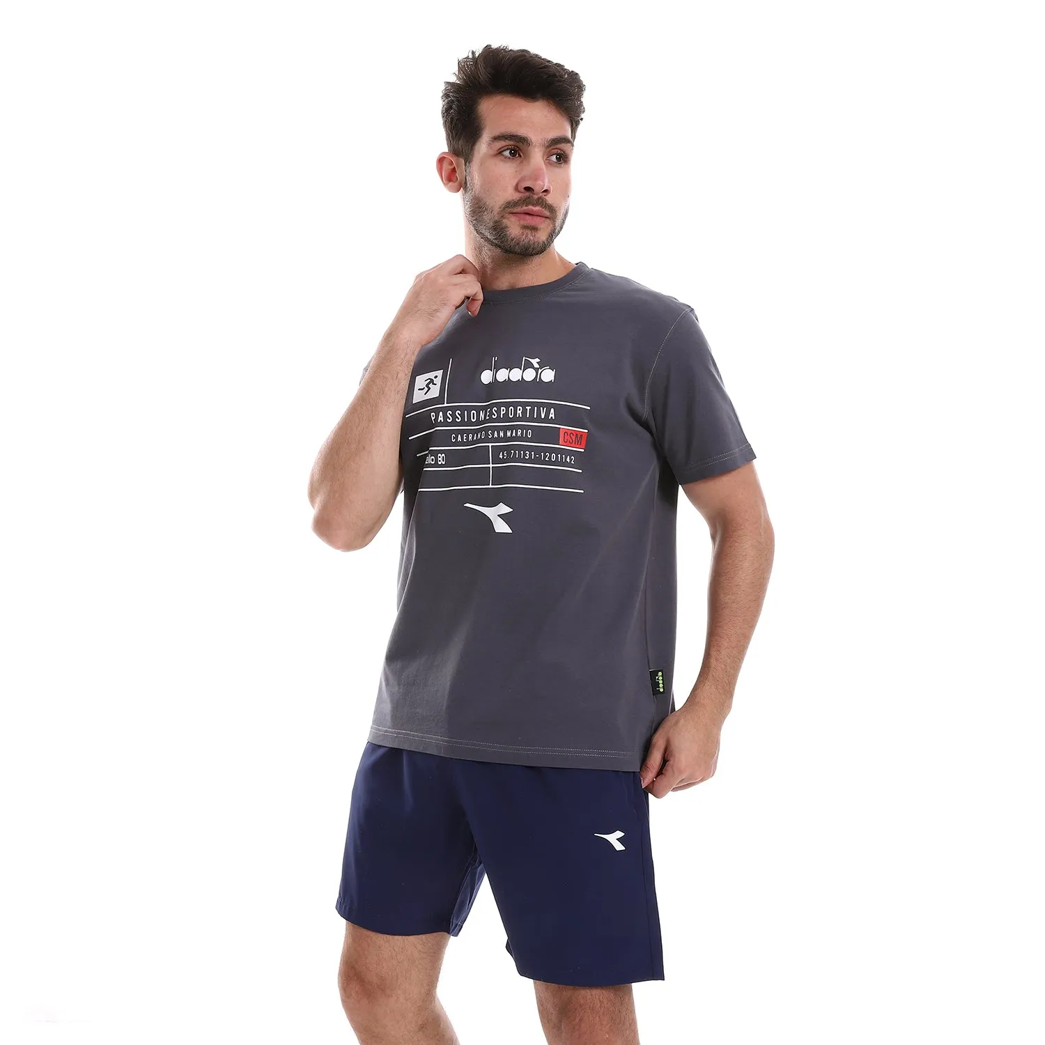 Diadora Men Cotton Printed T-Shirt