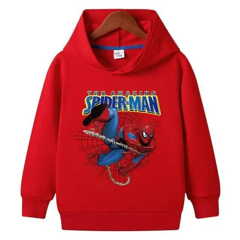 Disney Marvel Spider Man Girls Jackets Children Hoodies Sweatshirt Baby Clothing Spring Autumn Coat Kids Casual Hood Outwear