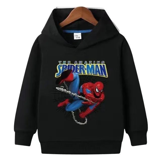 Disney Marvel Spider Man Girls Jackets Children Hoodies Sweatshirt Baby Clothing Spring Autumn Coat Kids Casual Hood Outwear