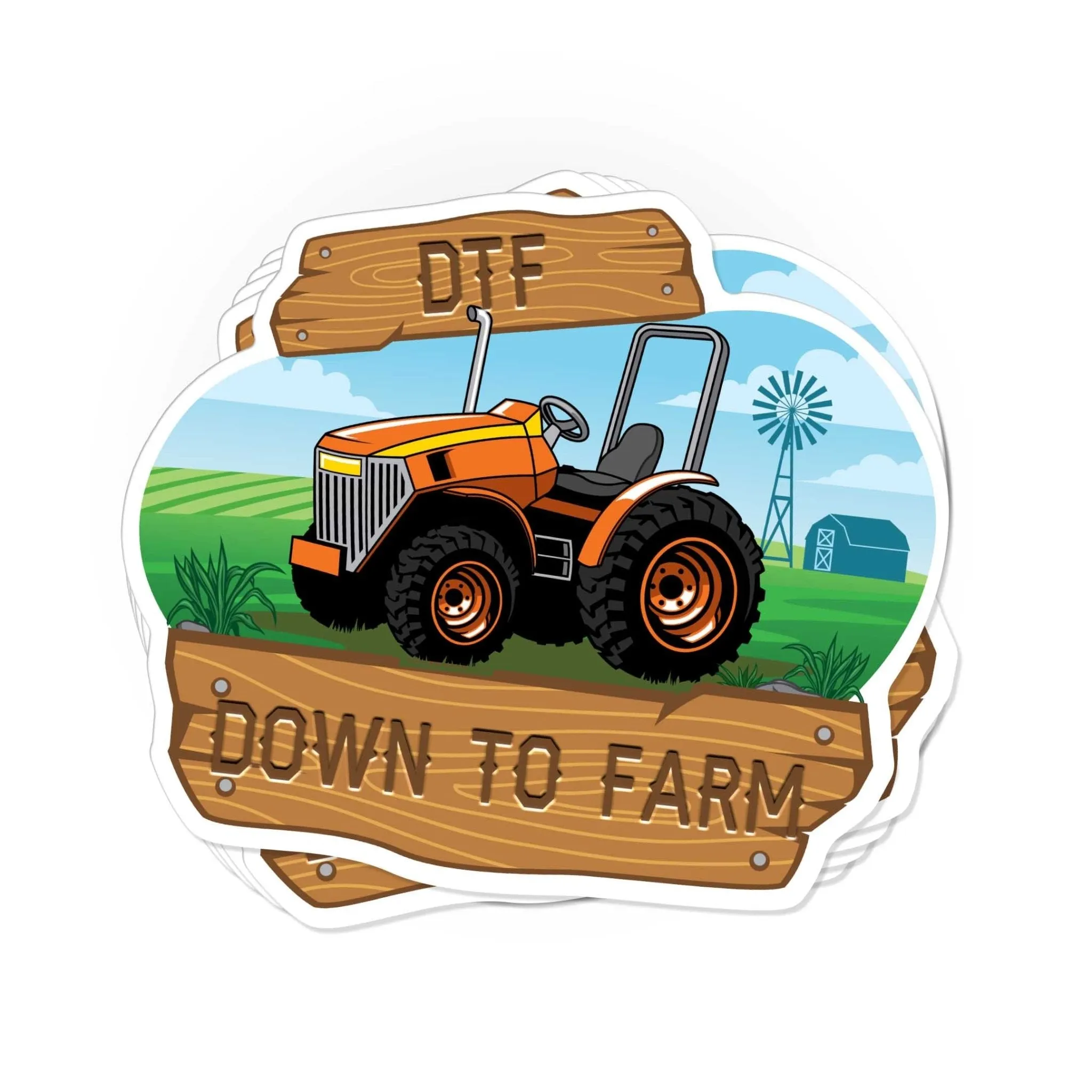 Down To Farm DTF sticker