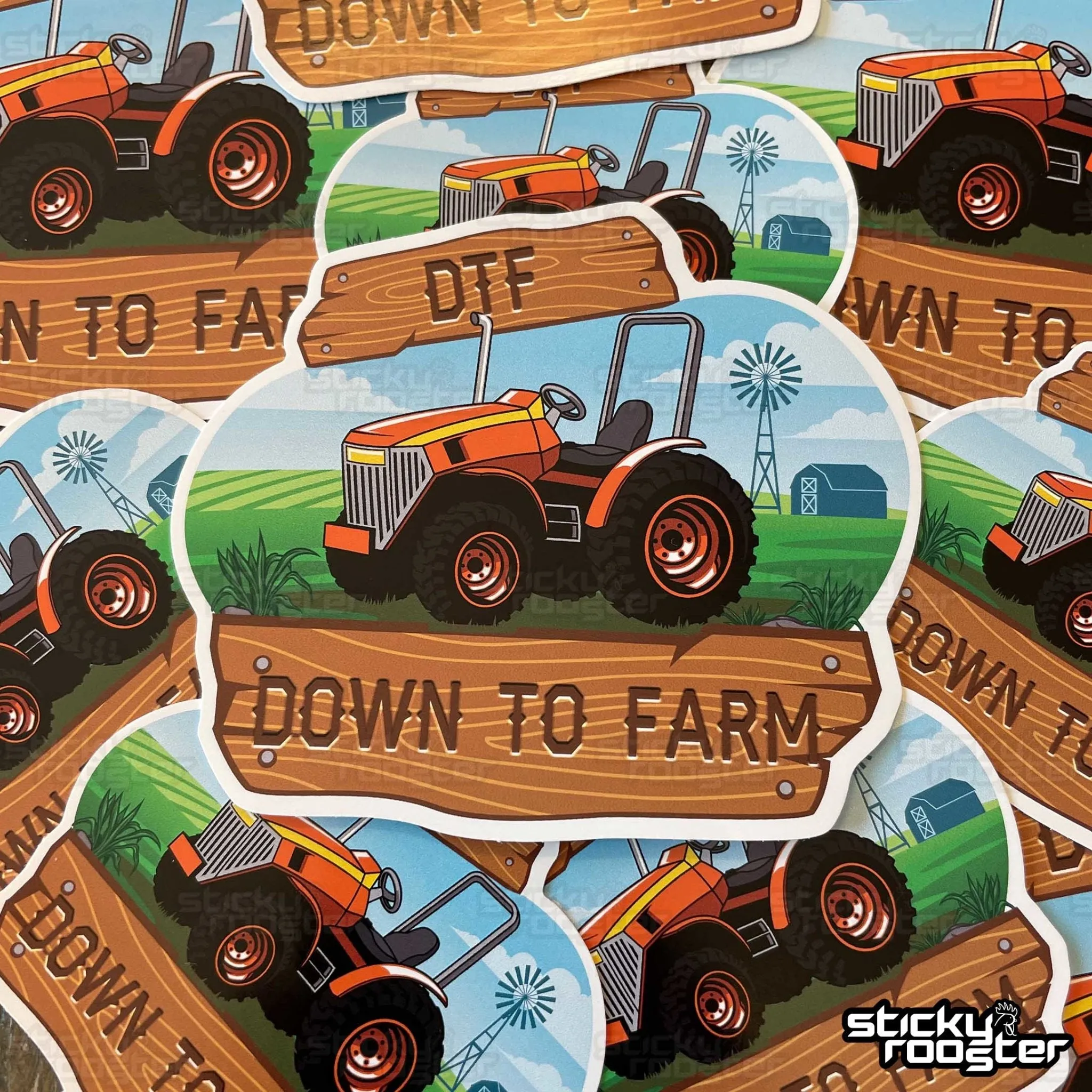 Down To Farm DTF sticker