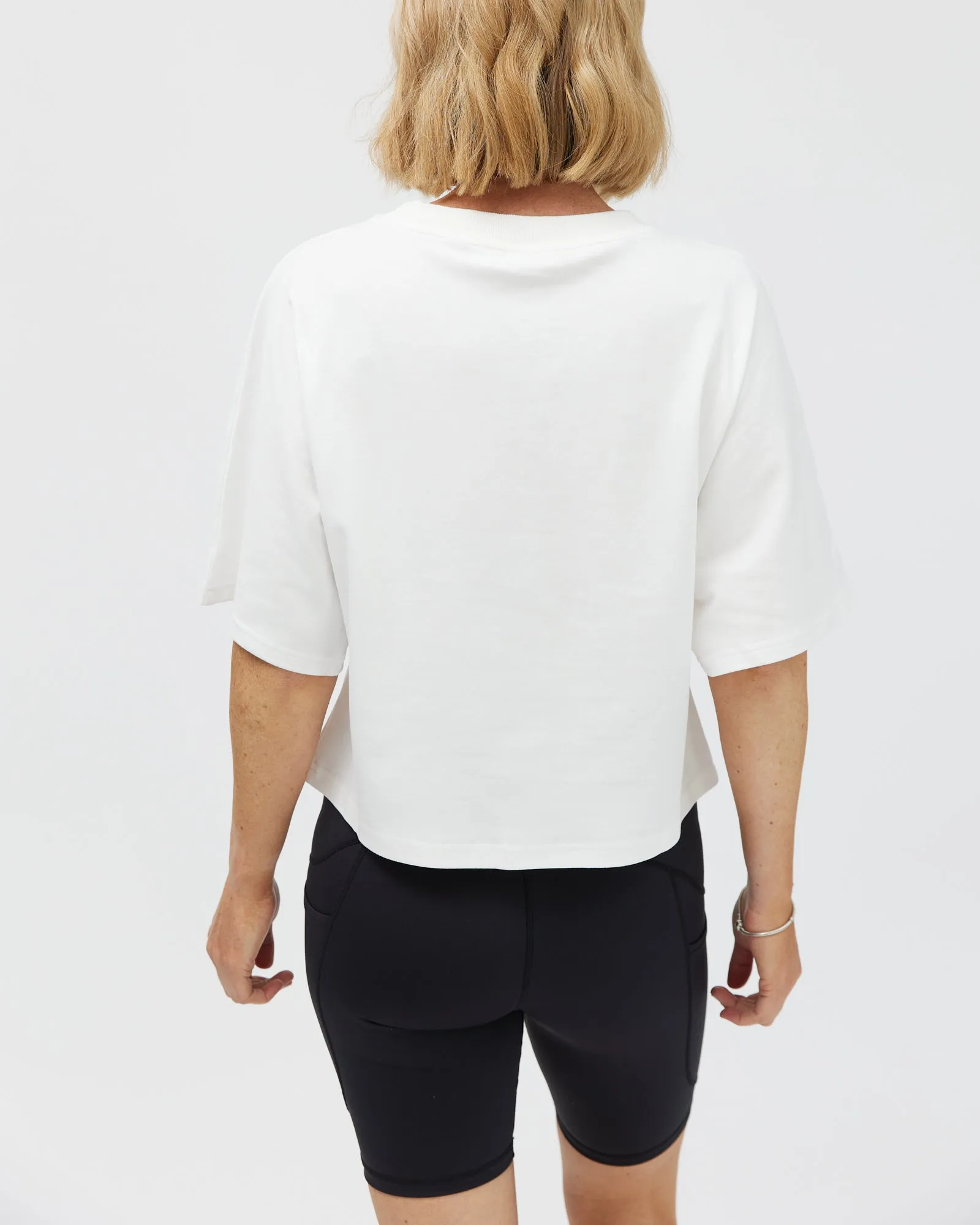 Elm Crop Tee - White