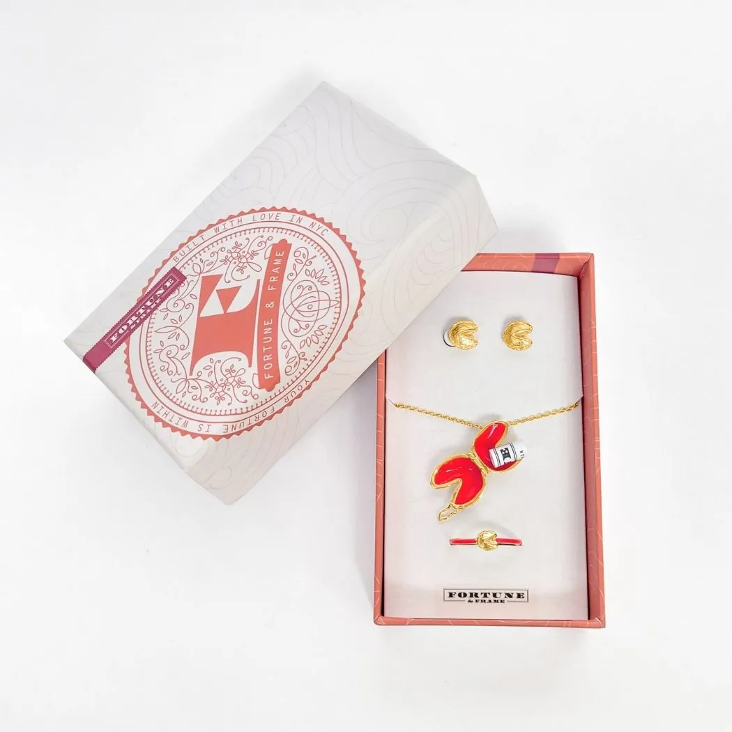 Fortune Cookie Gift Set (Innuendo Pink) - Gold