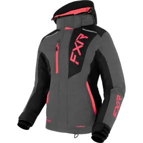 FXR Women's Pulse Jacket Grey Heather/Coral