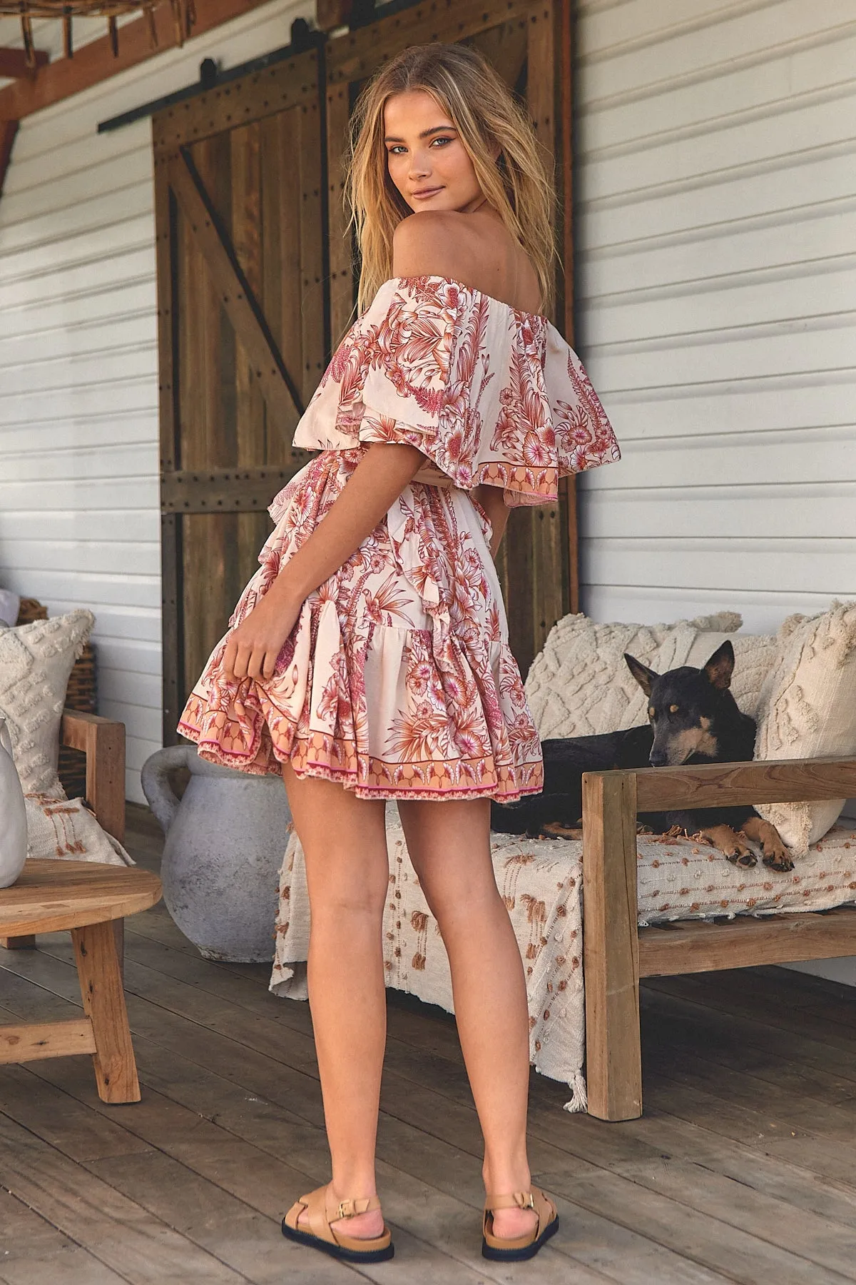 Georgie Mini Dress Balmy Nights Print