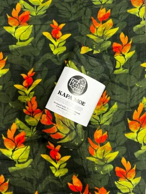 Green Liko Lehua Bamboo Muslin Kapa Moe (Swaddle Blanket)