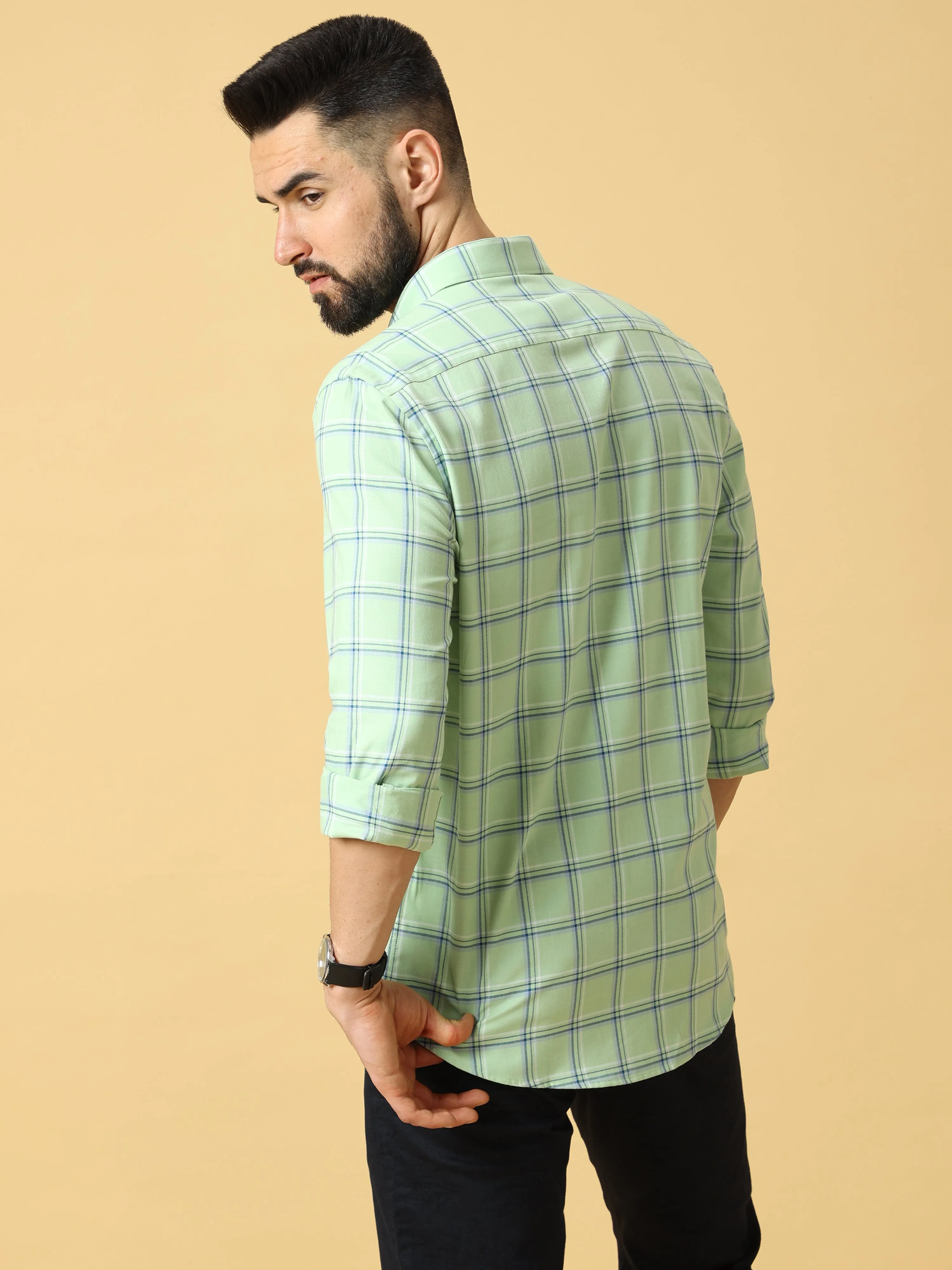 Green Navy /Grey Check Shirt