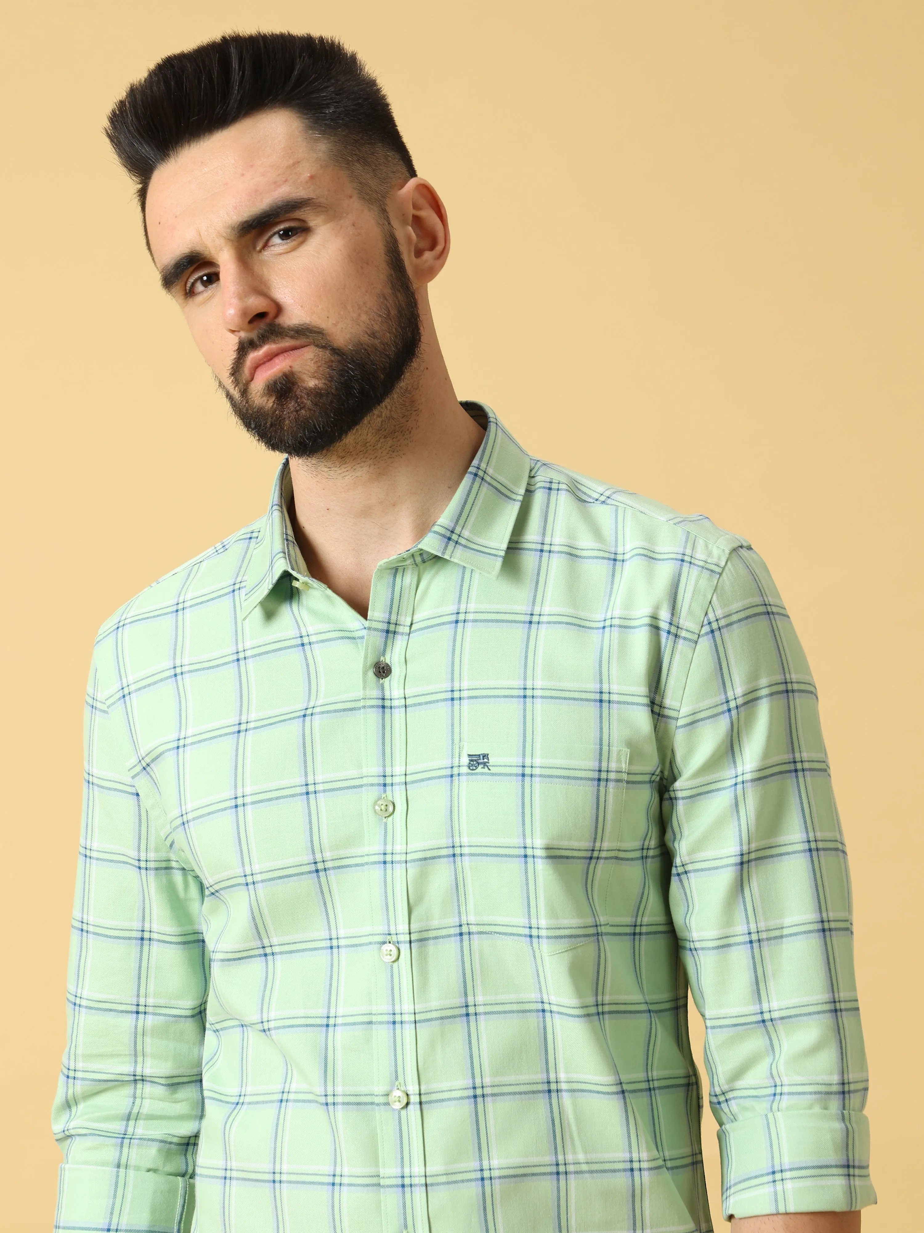 Green Navy /Grey Check Shirt