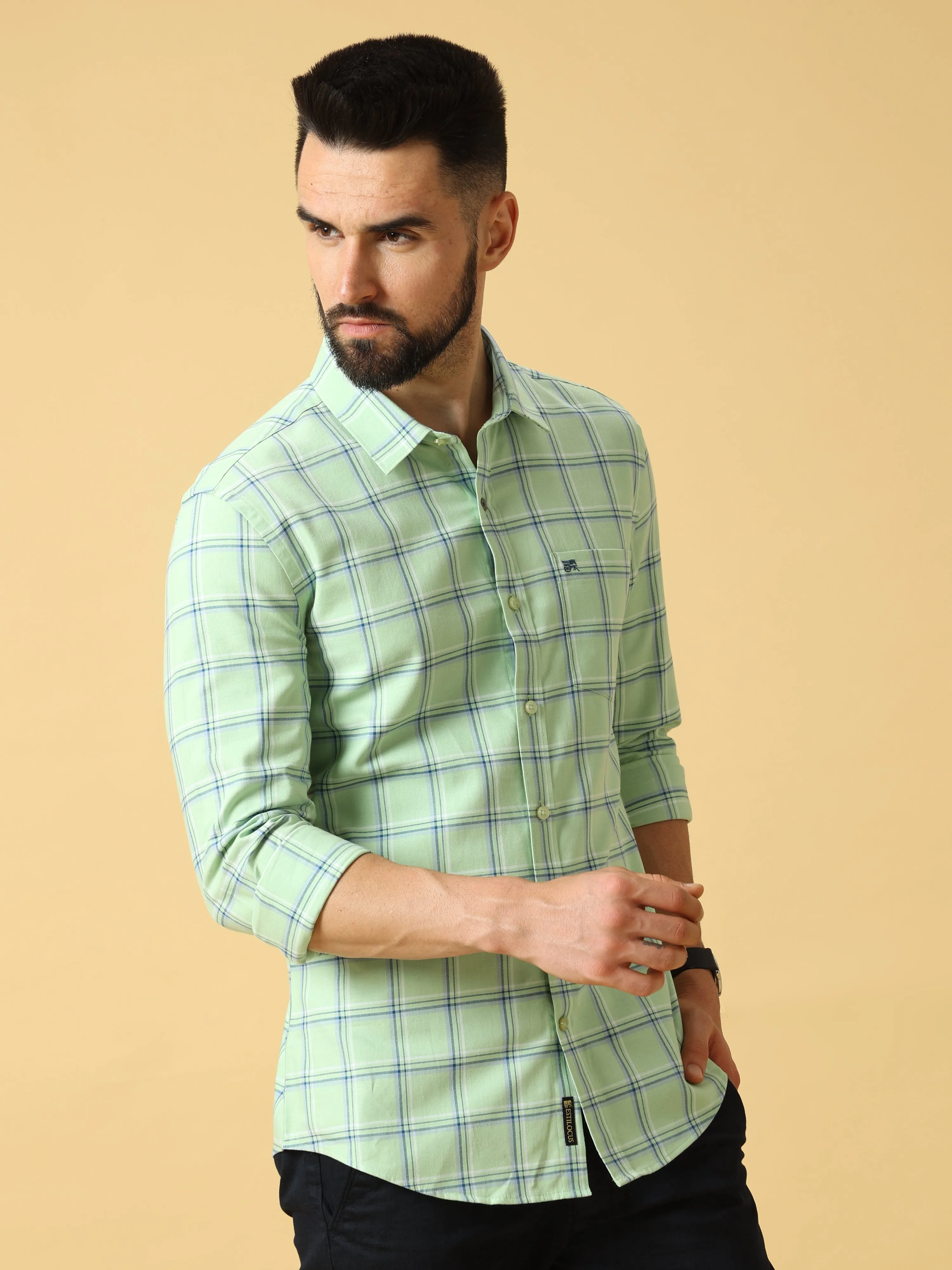 Green Navy /Grey Check Shirt