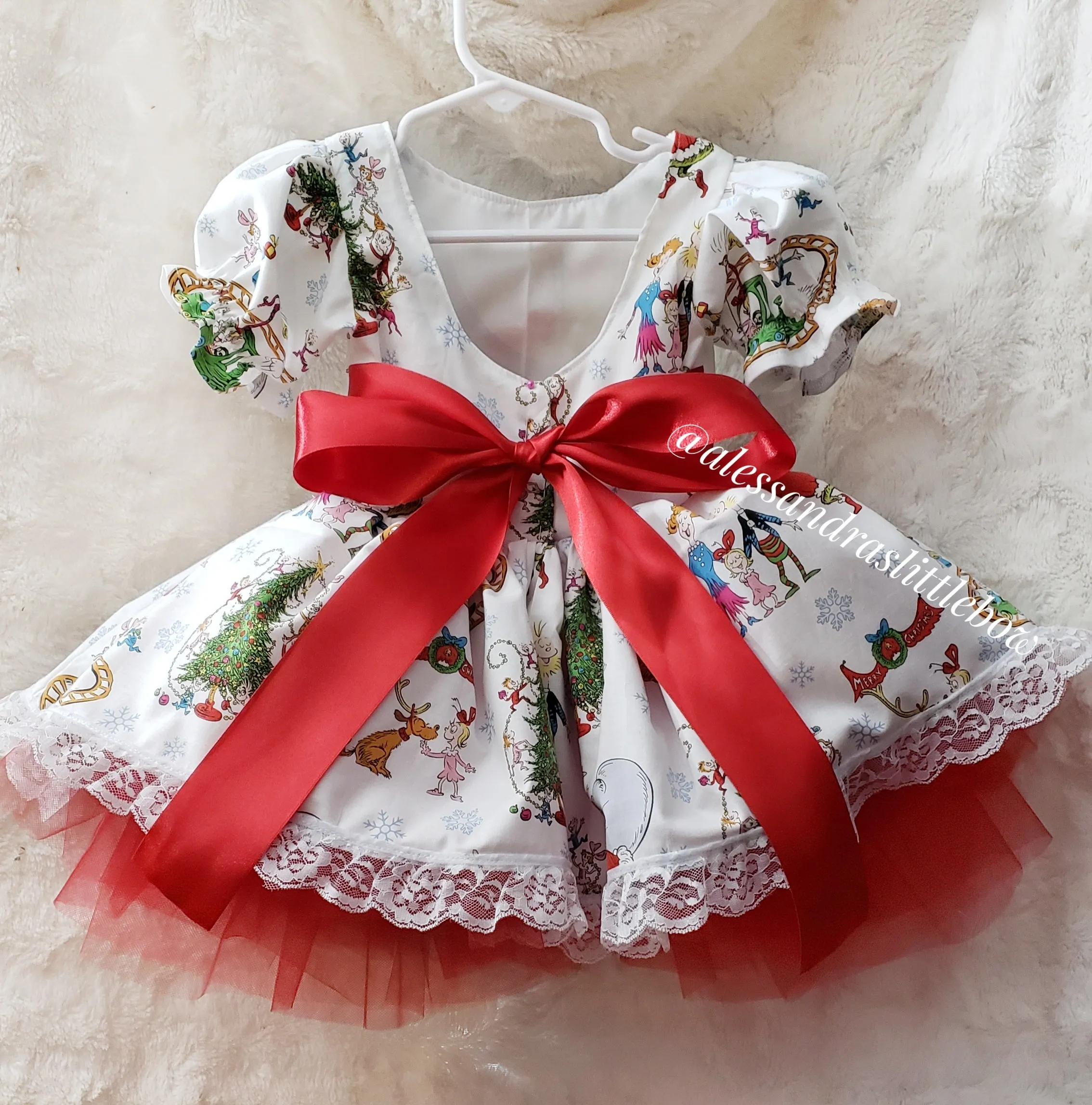 Grinch Whoville vintage Couture Dress