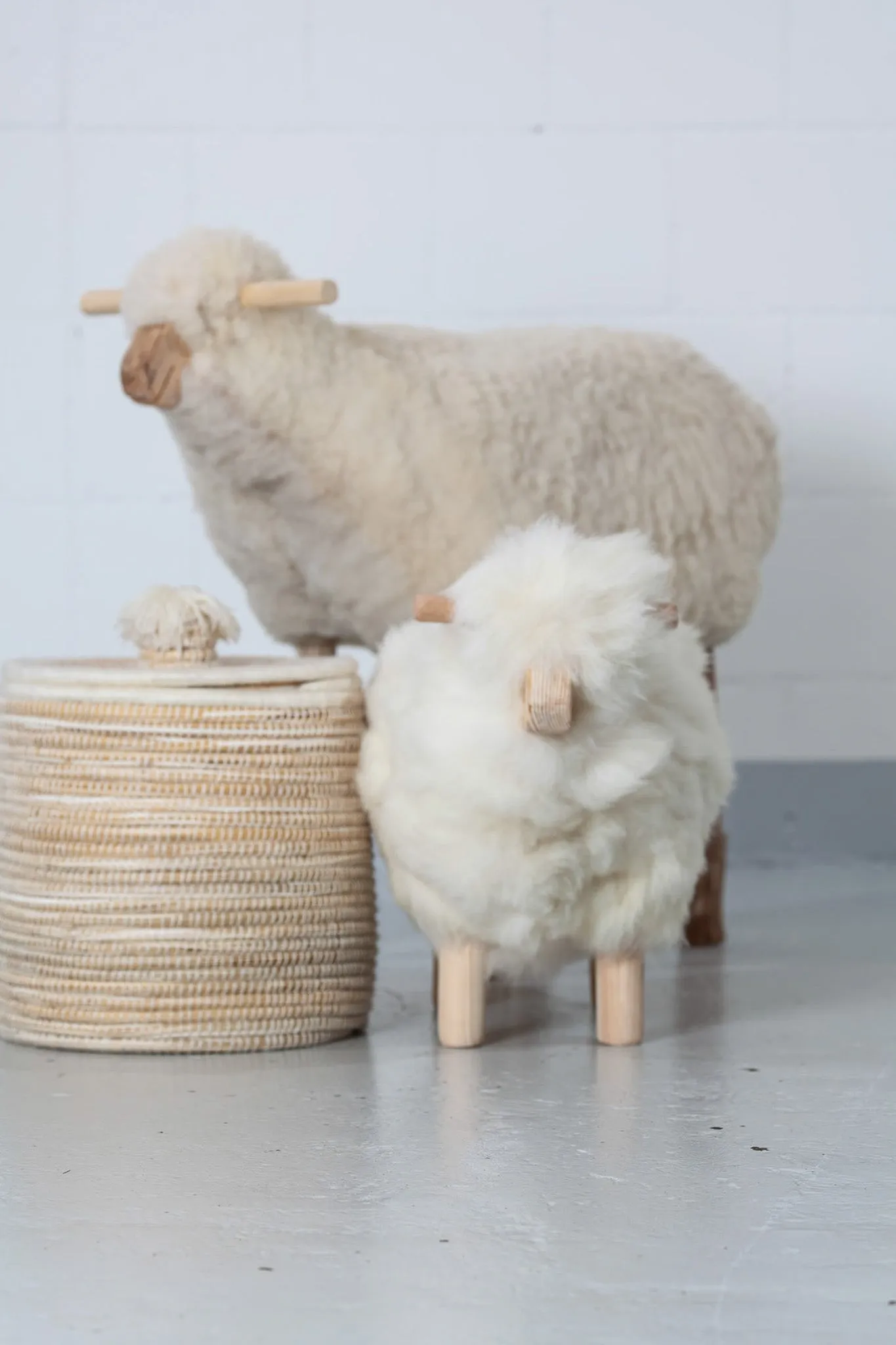 Handcrafted Sheep Tabouret