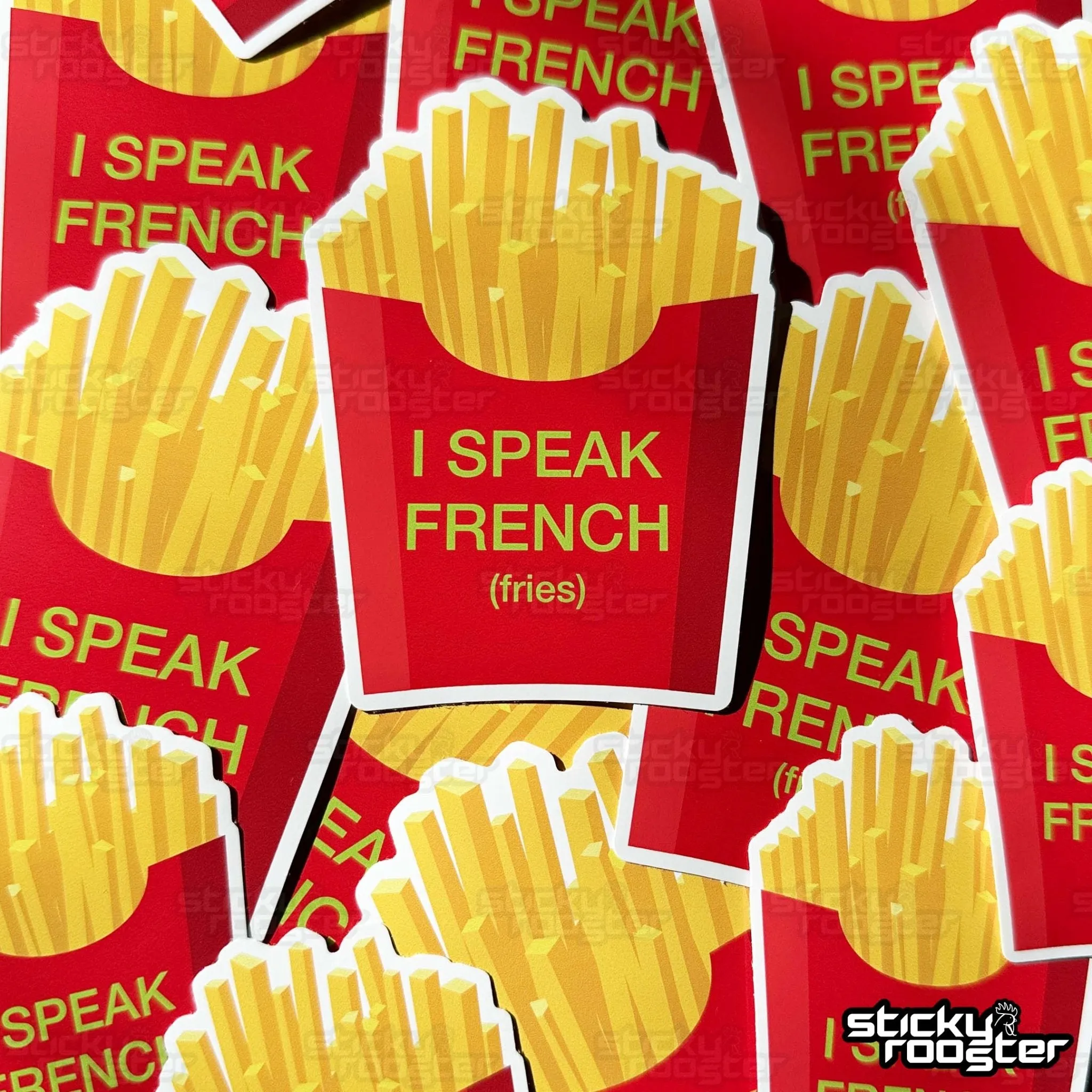 I Speak French (fries) sticker