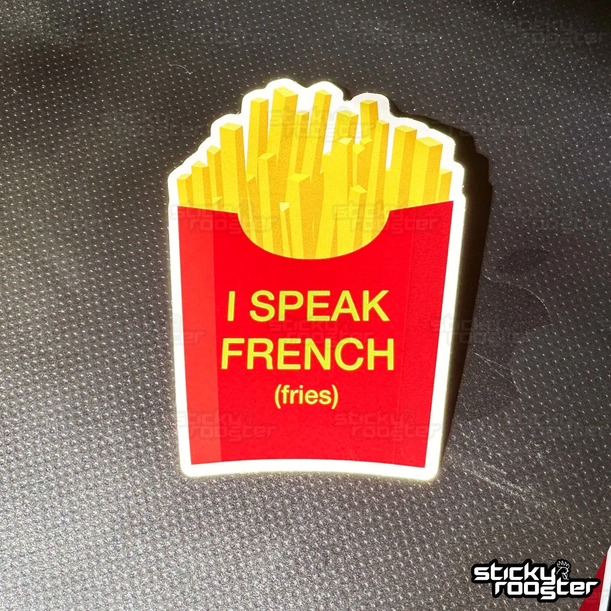 I Speak French (fries) sticker