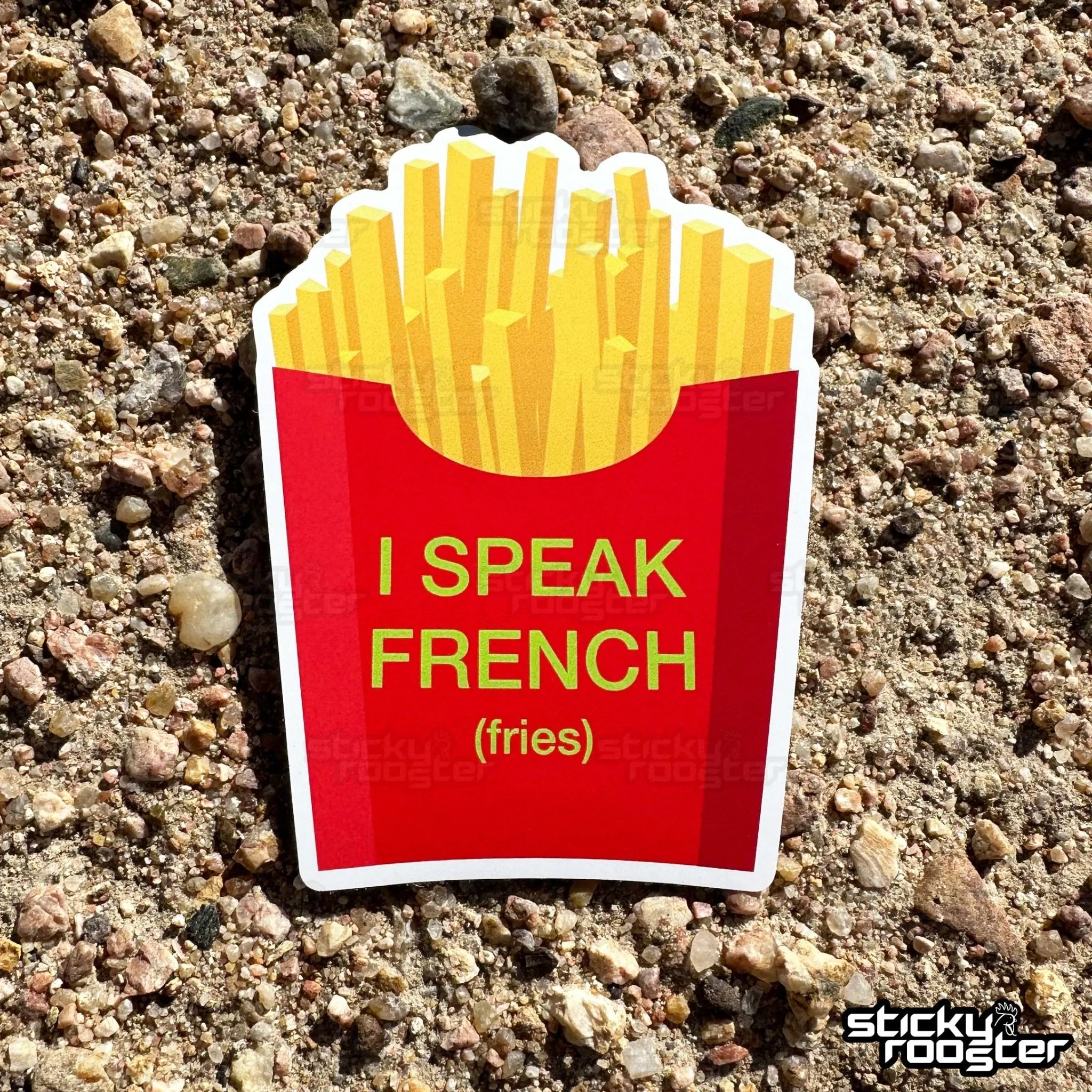 I Speak French (fries) sticker