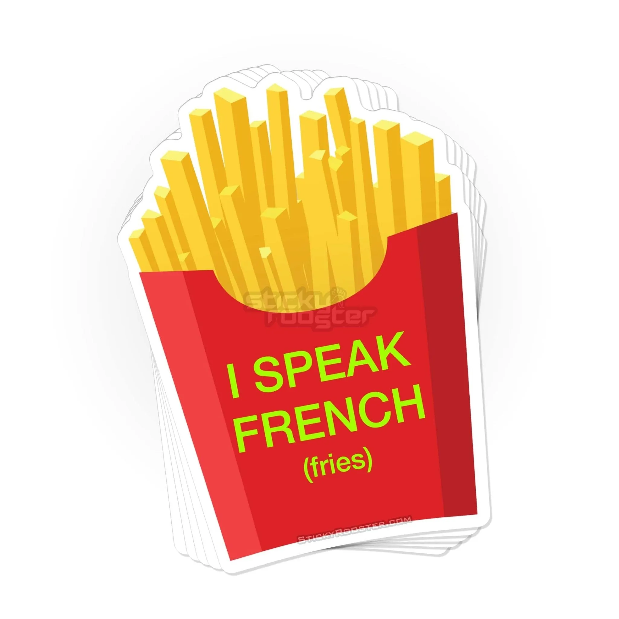 I Speak French (fries) sticker