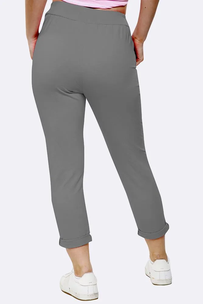 ITALIAN PLAIN POCKET TROUSERS