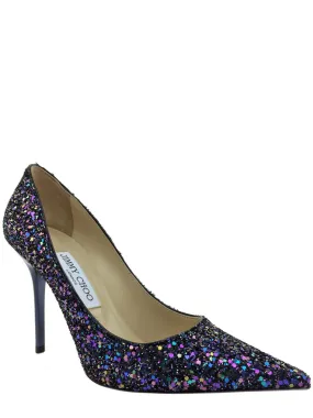 Jimmy Choo Abel Glitter Point-Toe Pumps Size 7.5