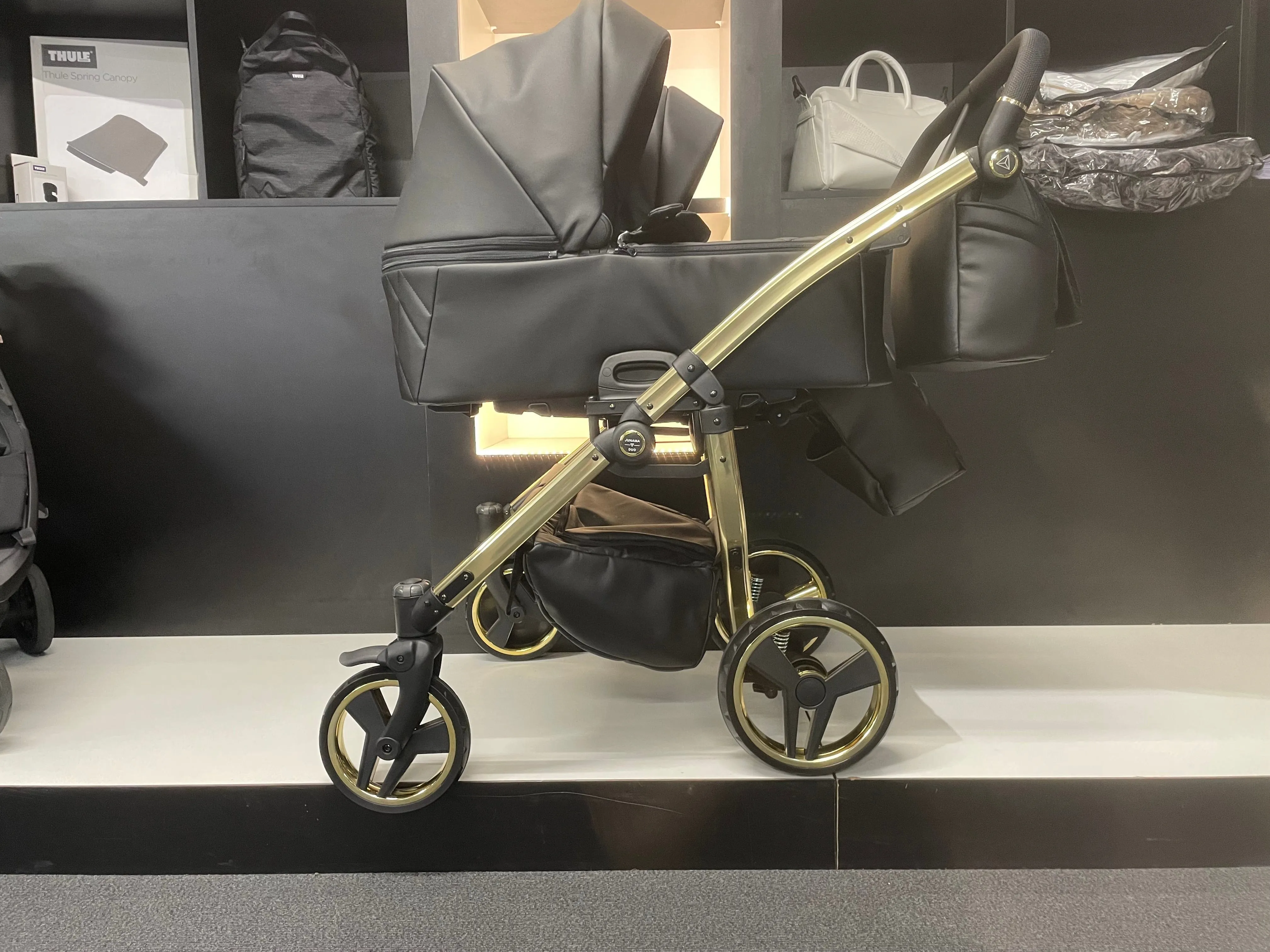 Junama Compact Duo Eco Pram - Leather Gold