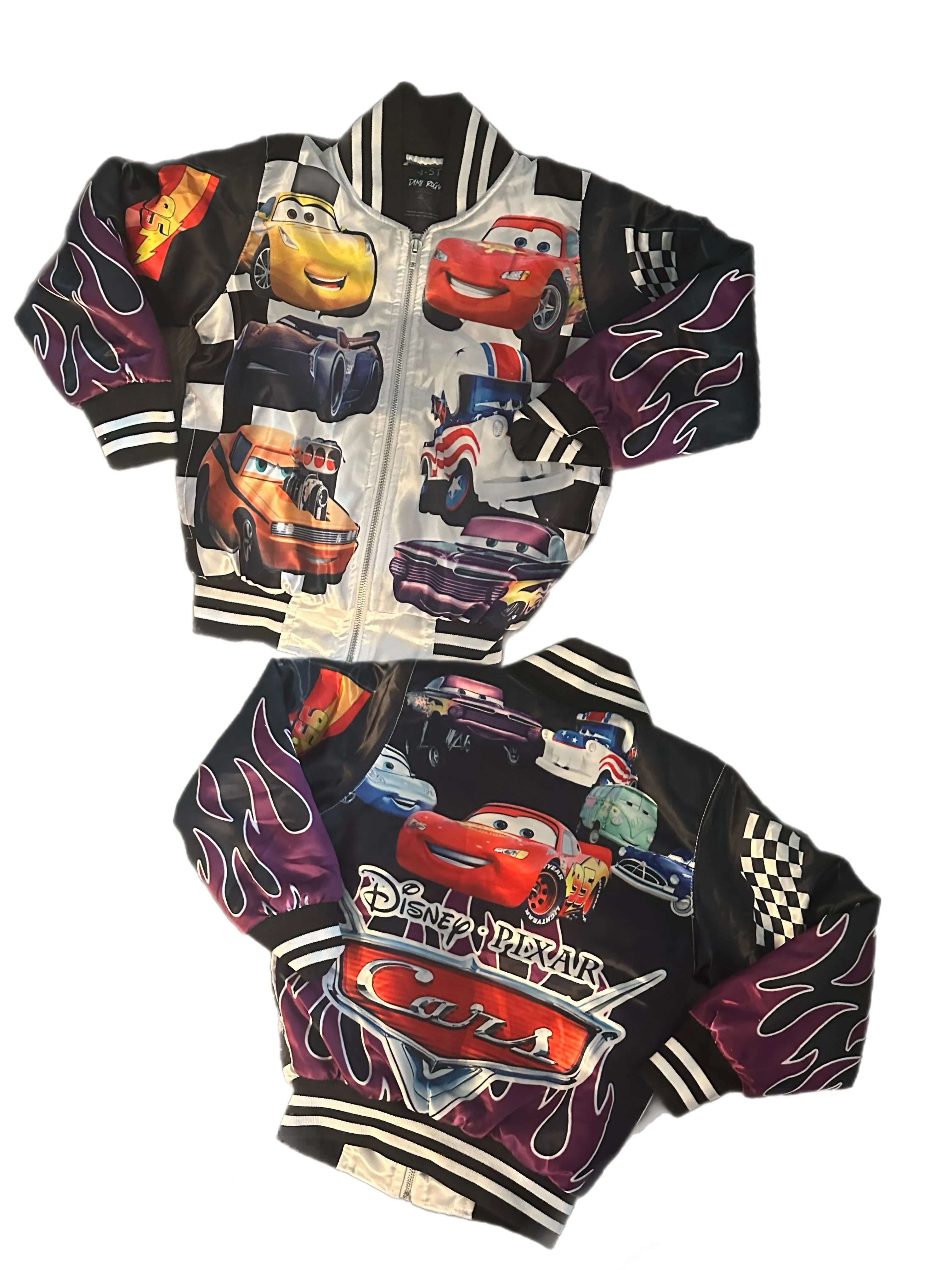 kids checkerd cars bomber