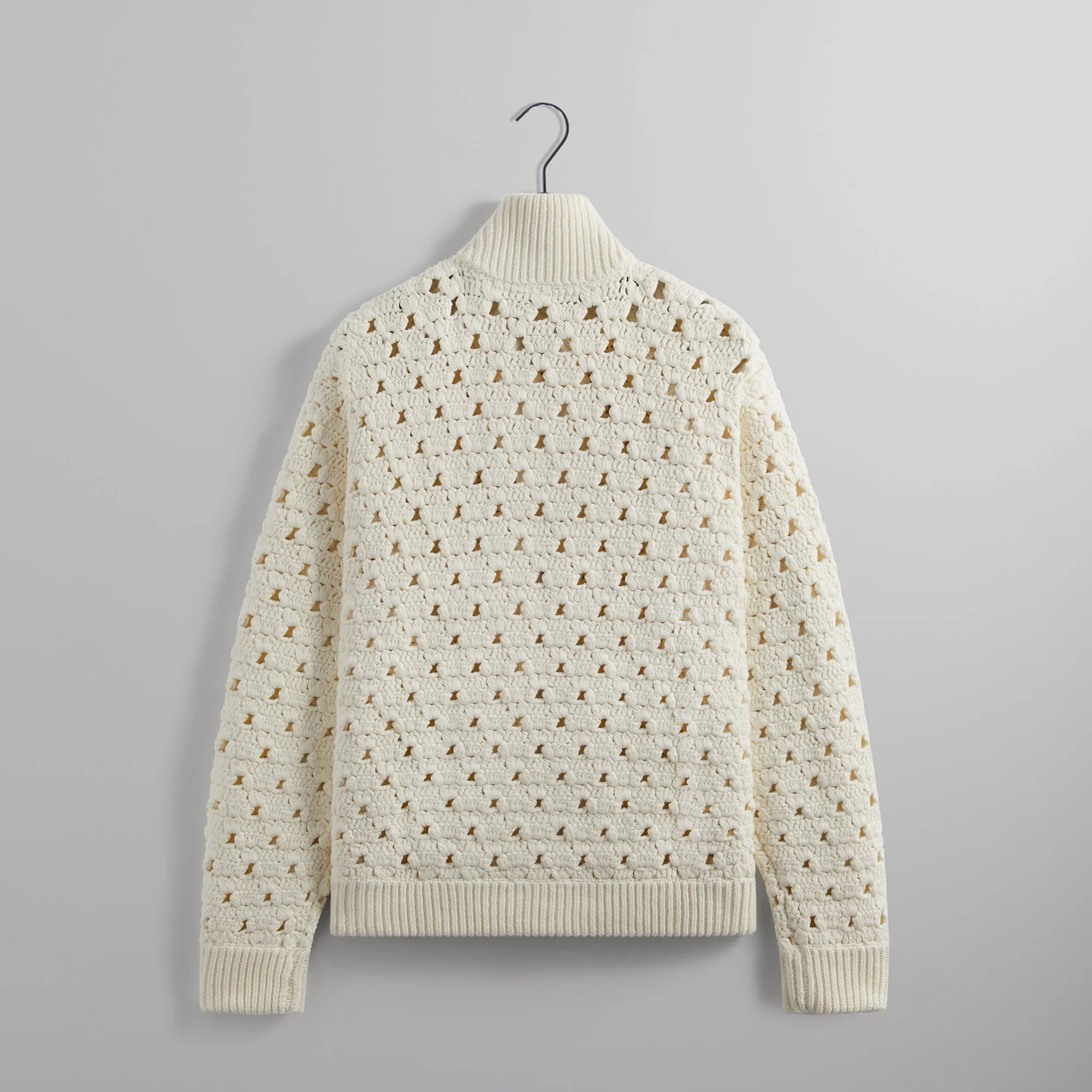 Kith Highland Crochet Knit Wyona Full Zip  - Sandrift