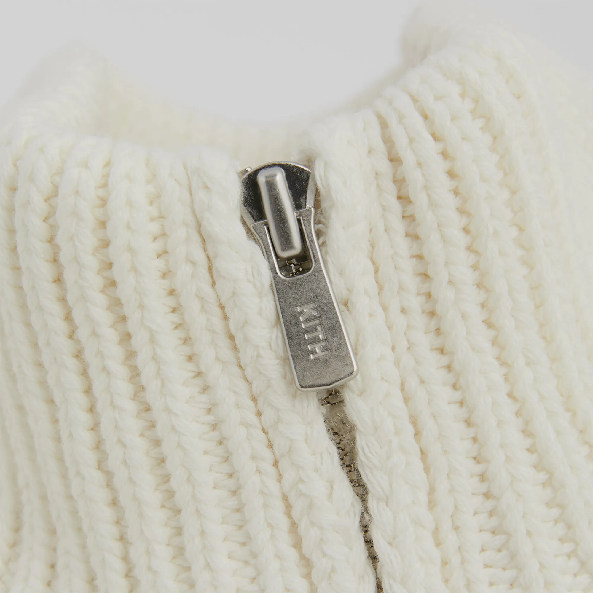 Kith Highland Crochet Knit Wyona Full Zip  - Sandrift