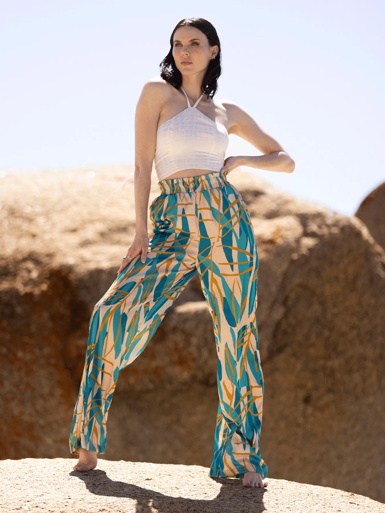 Leer Pants - Blossom Teal