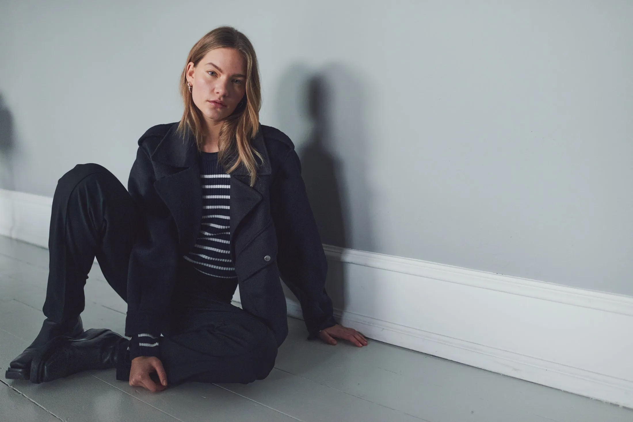 Leveté Room Owa Jacket-Dark Navy