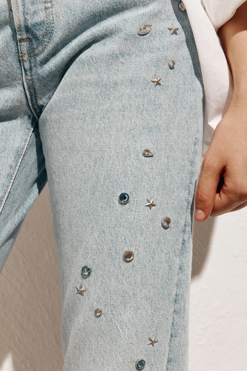 Levi's 501 Studded Jeans Light Blue