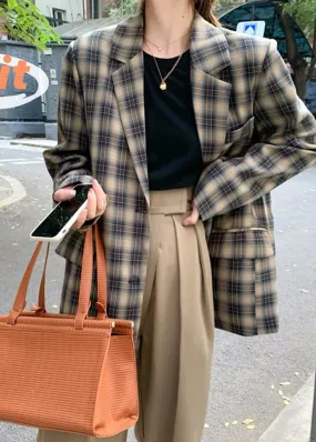 Like The 80s In The UK Checkered oversized blazer jacket