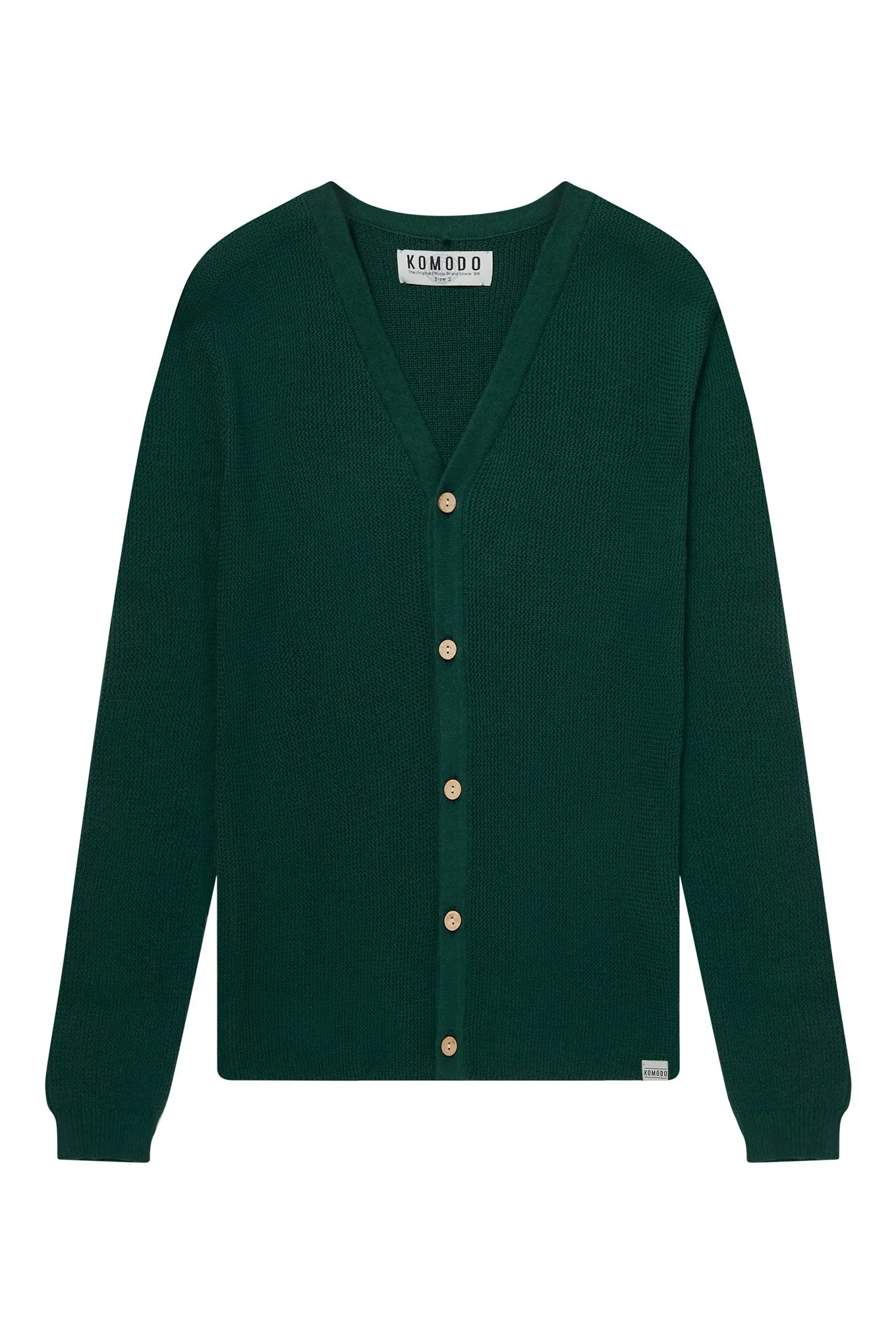 LUCAS - Organic Cotton Cardigan Dark Green