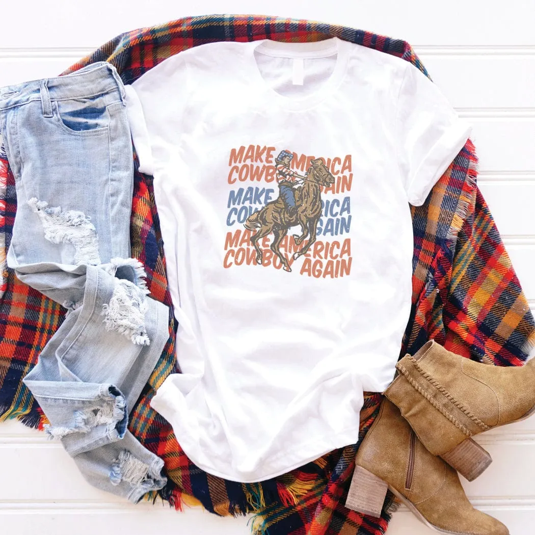 Make America Cowboy Western Graphic T-Shirt - WE201