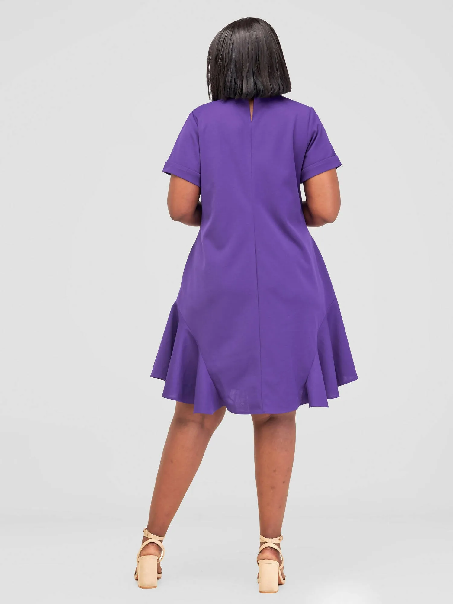 Mariste Foi Shift Dress - Purple