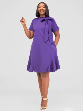 Mariste Foi Shift Dress - Purple