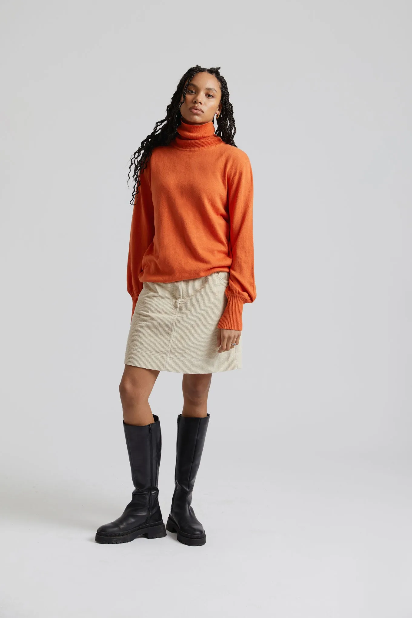 MAXINE - Organic Cotton Jumper Burnt Orange