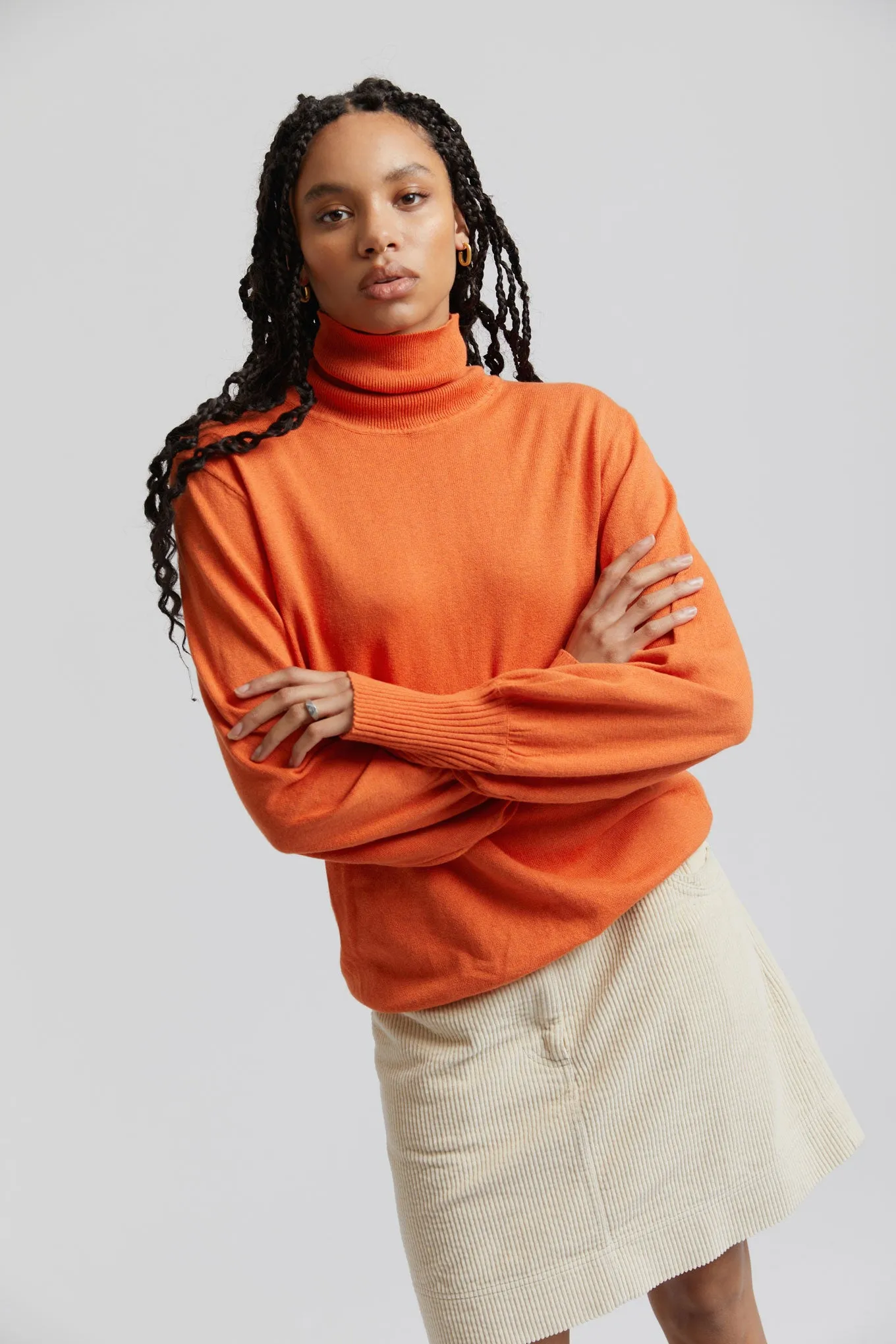 MAXINE - Organic Cotton Jumper Burnt Orange