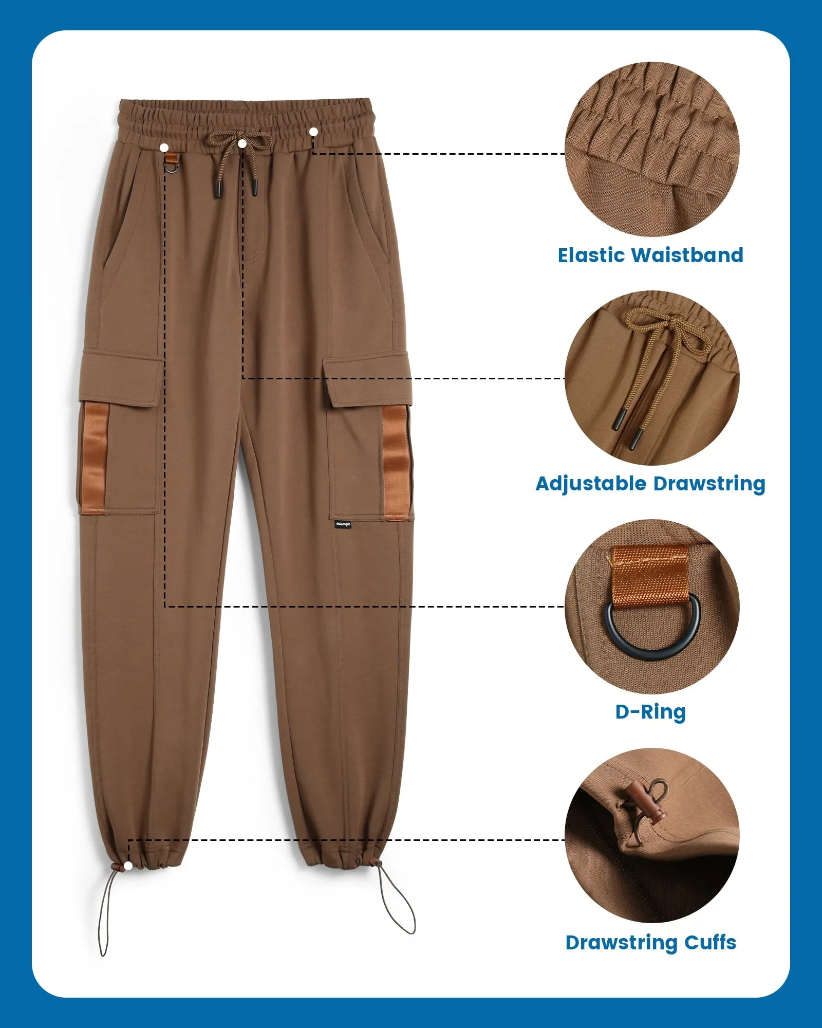 Men's Relaxed Fit Cotton Cargo Joggers