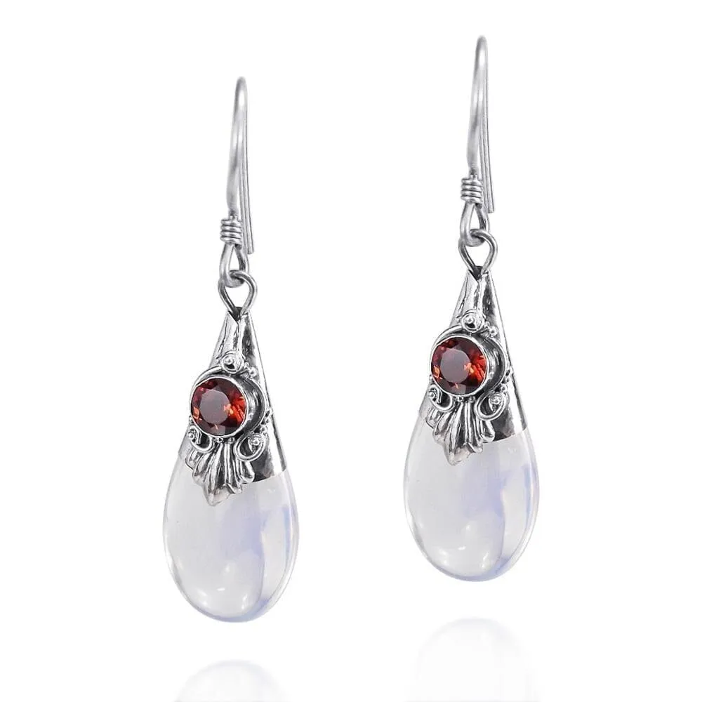 Party Water Drop Shaped  Moonstone Earrings