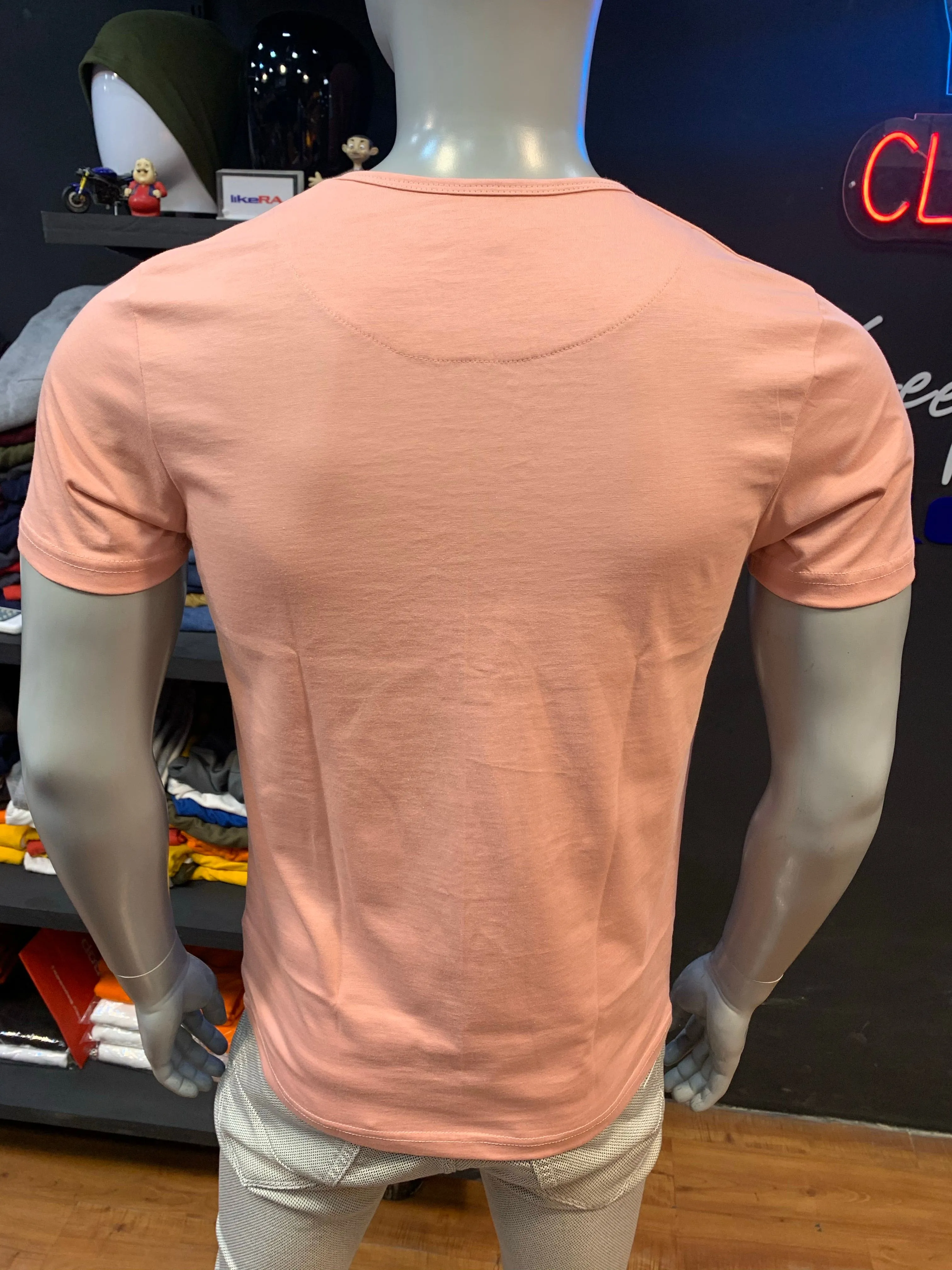 Pink Supima Cotton Henley