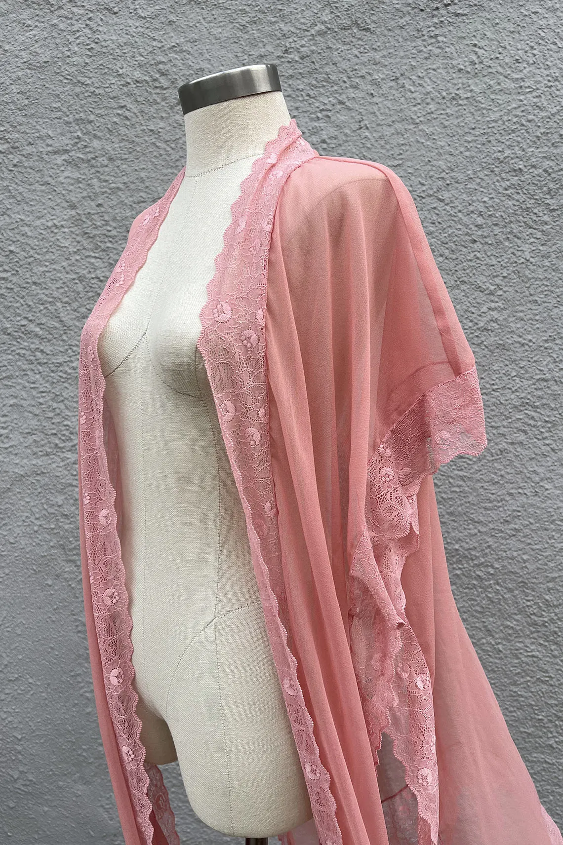 READY TO SHIP OOAK Upcycled Chiffon Rosedore Shawl