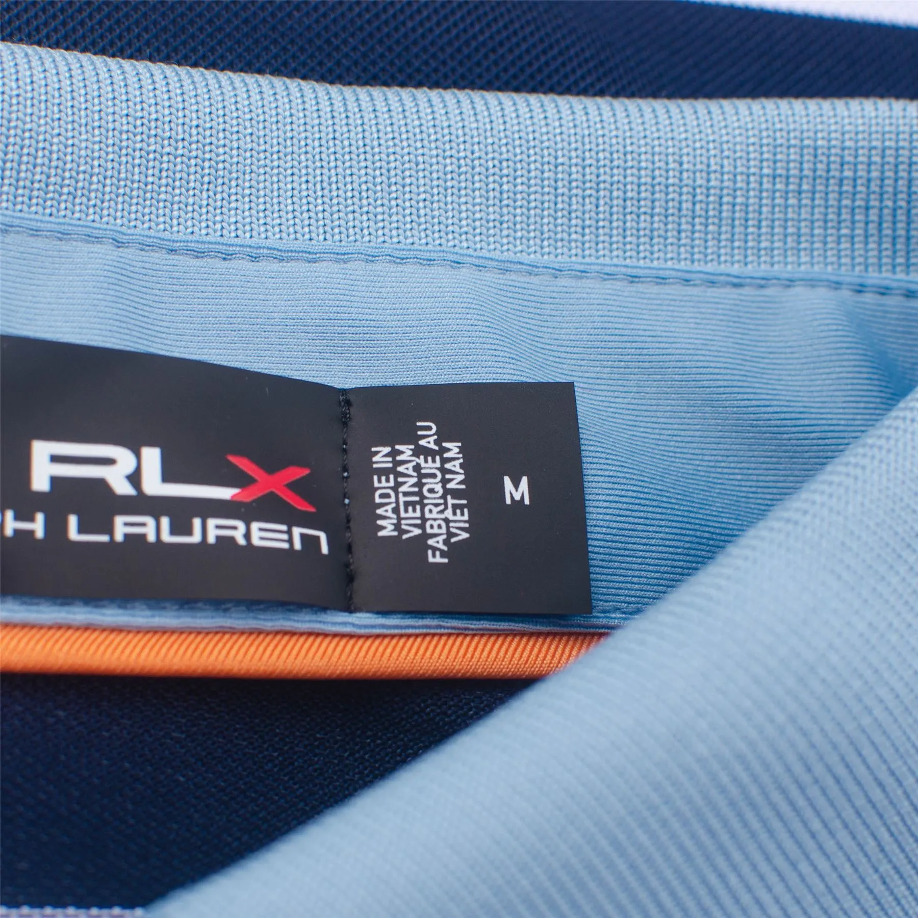 RLX Bold Stripe Performance Pique Powder Blue Multi - SS23