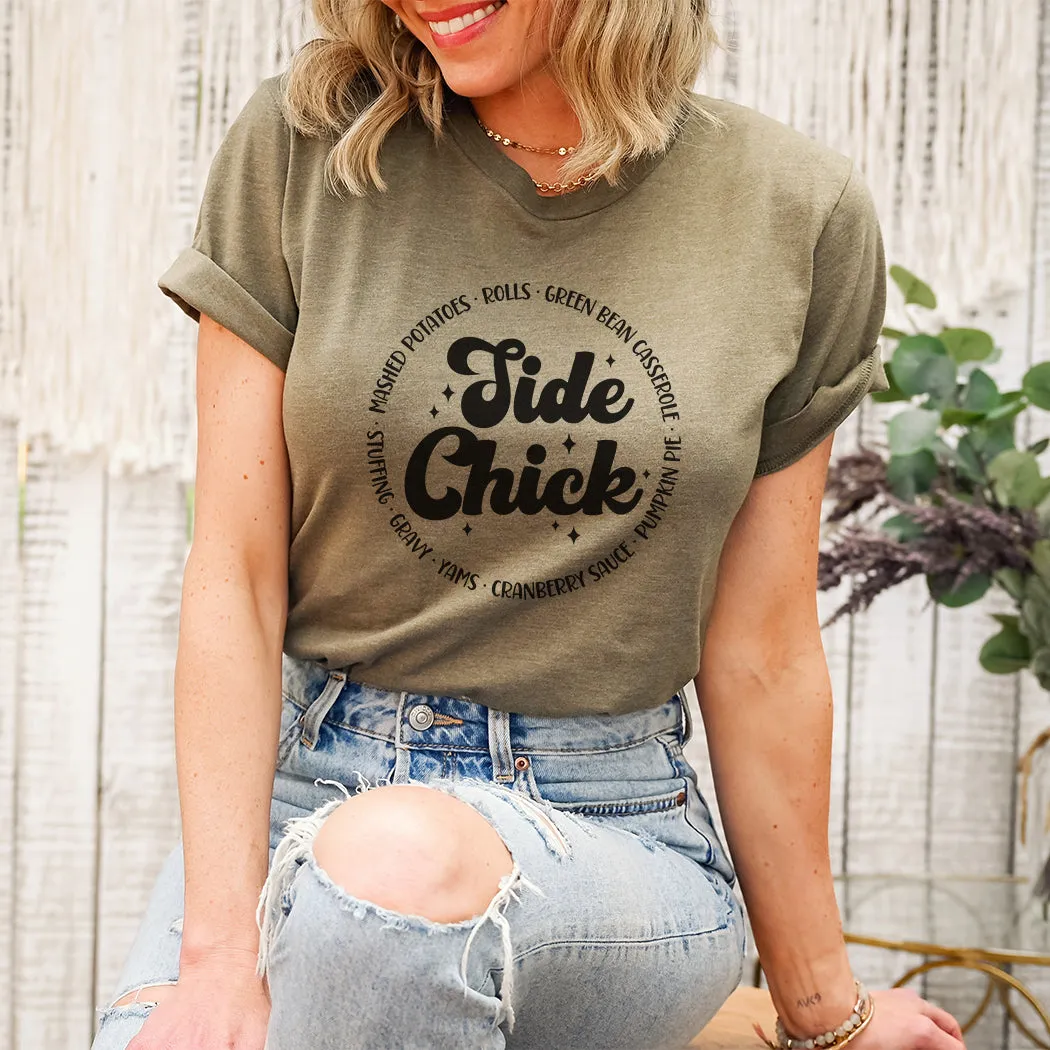 Side Chick Fall Graphic T-Shirt - FA310