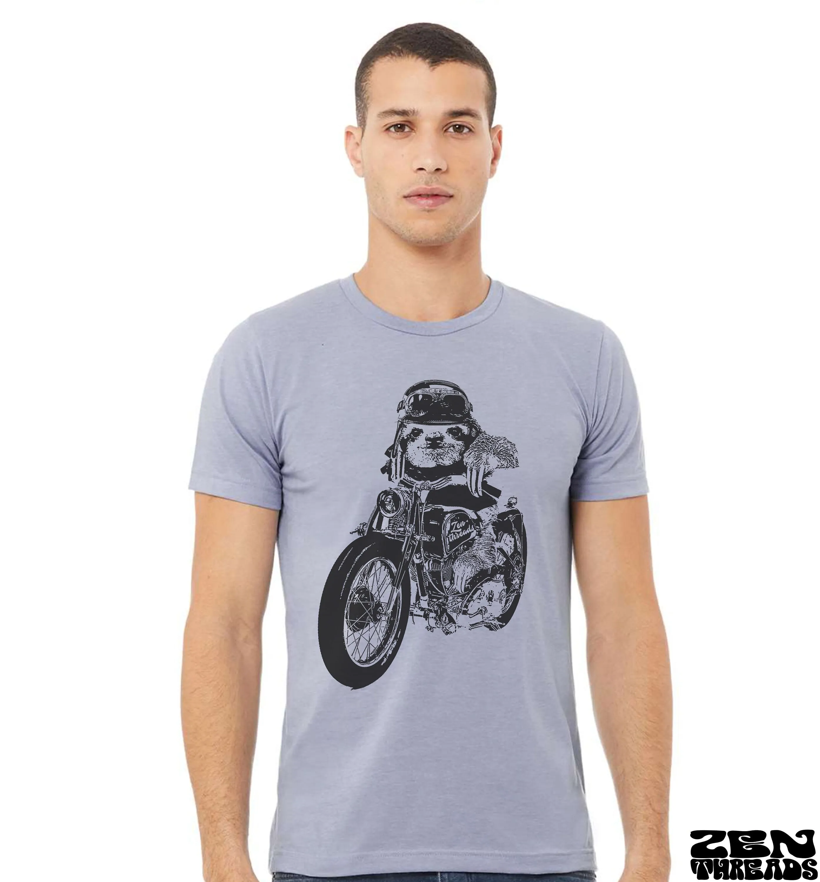 Sloth Cyclist Tee - Custom Color Printed Unisex T-Shirt Costa Rican Bike Motor