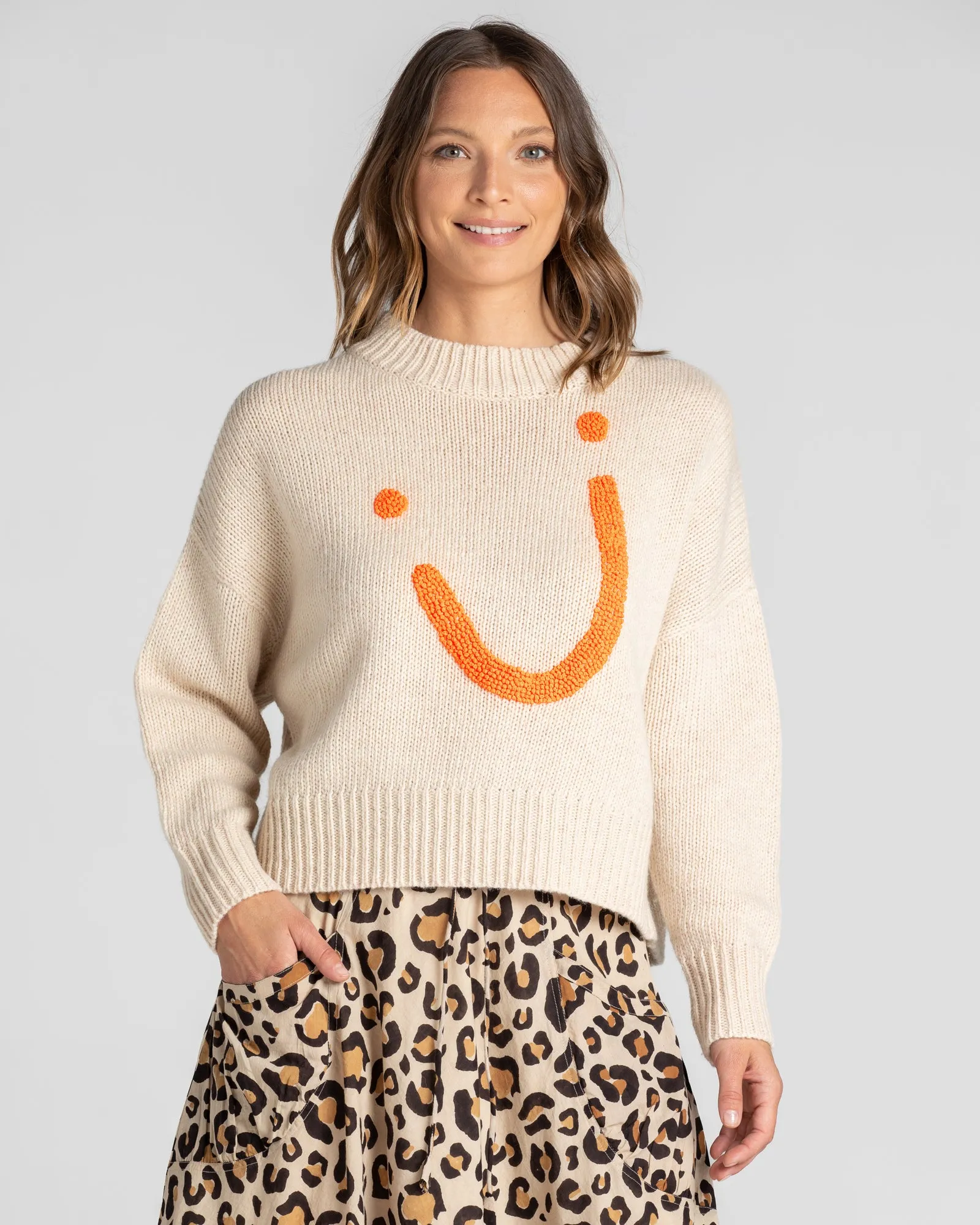 Smile Jumper - Natural and Fluro