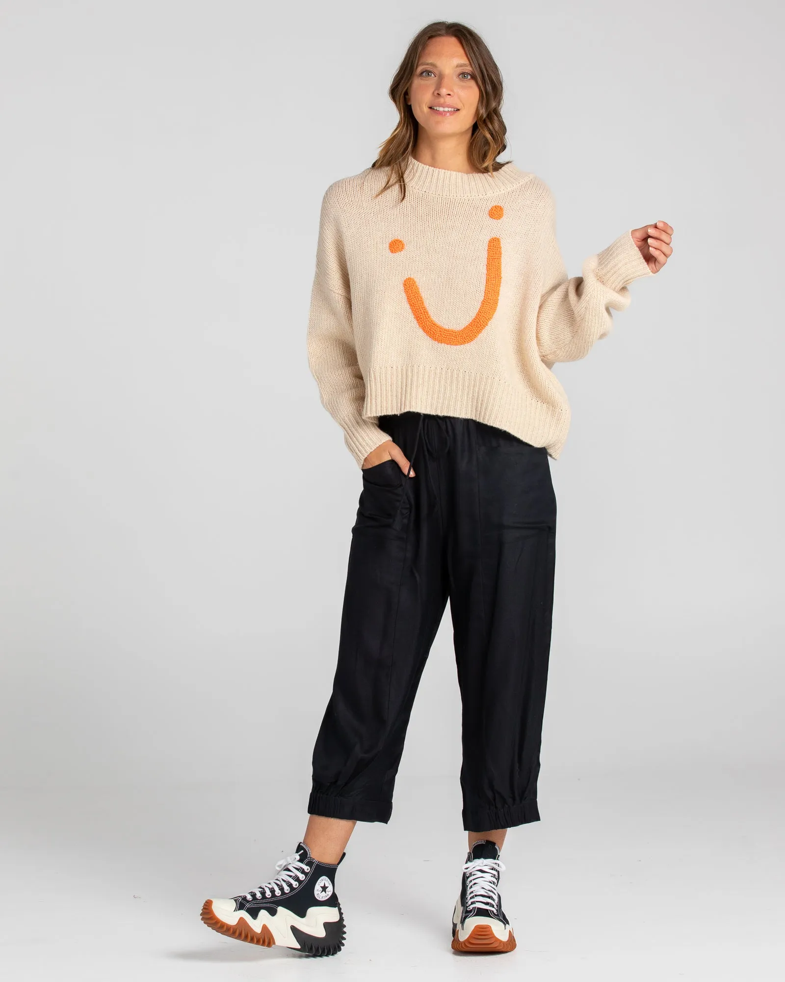 Smile Jumper - Natural and Fluro