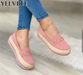 Sport Women Ballet Flats Loafers Shoes 2021 Autumn Winter Platform Sneakers Dress Sandals Walking Running Chain Shoes Female