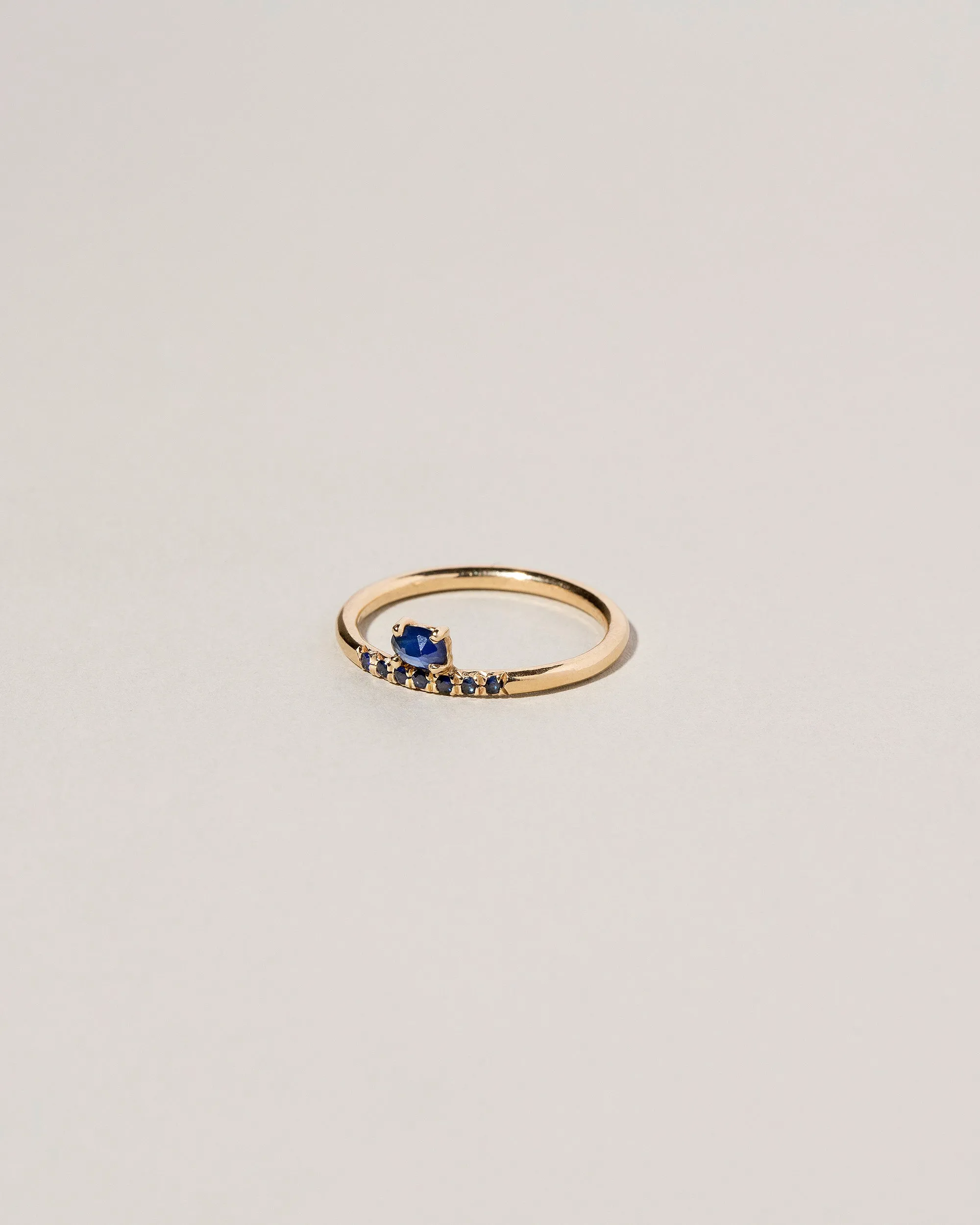 Stacked Ring - Sapphire & Black Diamond