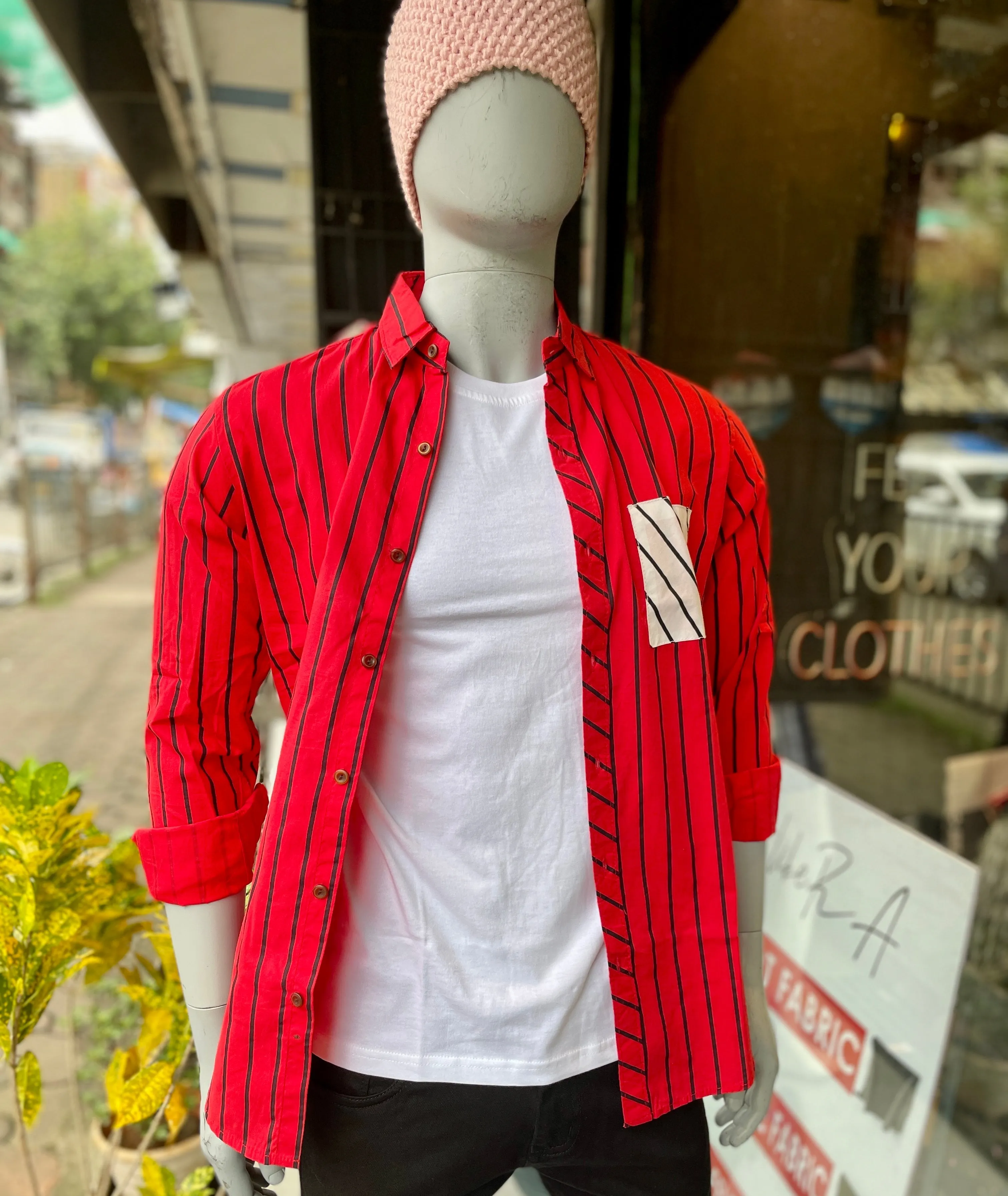 Stripes Red  Shirt