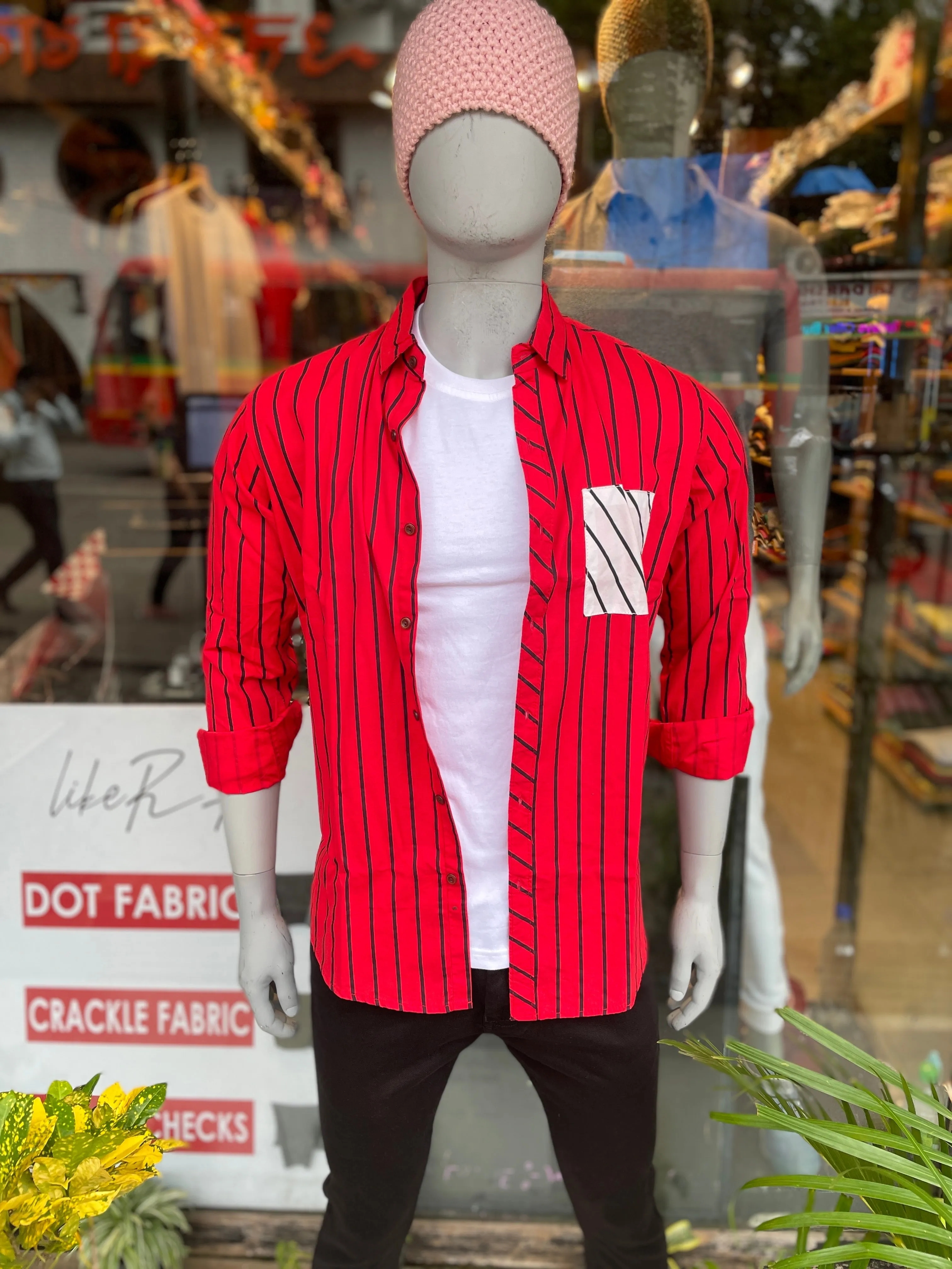 Stripes Red  Shirt